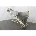 Cleated Incline Conveyor with Hopper 16" Wide