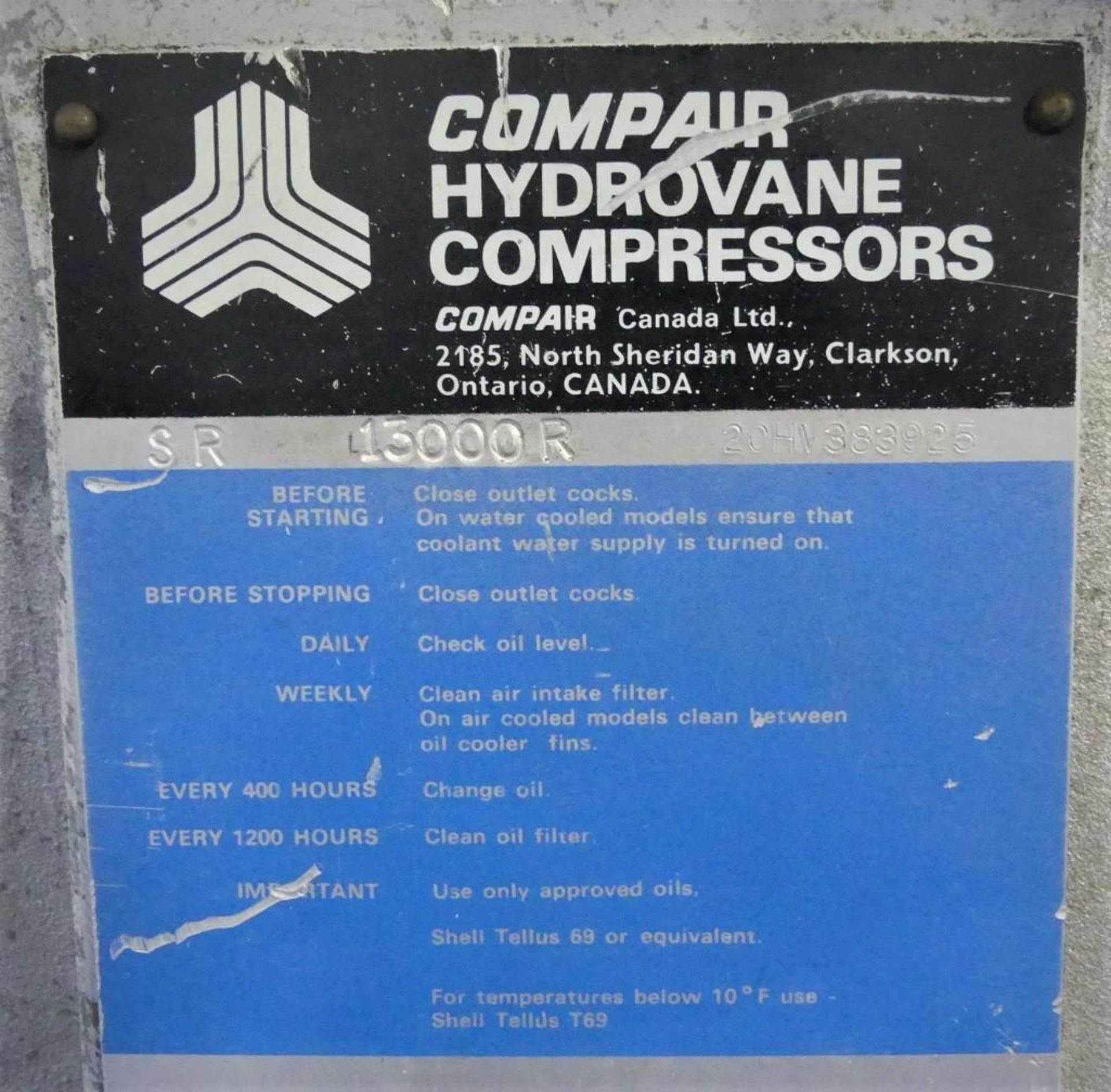 Compair HydroVane Compressor - Image 12 of 12