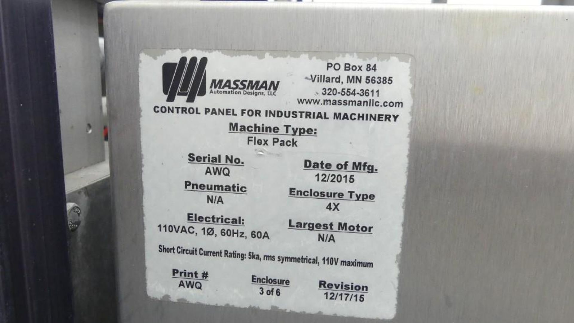 Massman HFFS-IM0800 Flexible Pouch Packaging System - Image 48 of 51