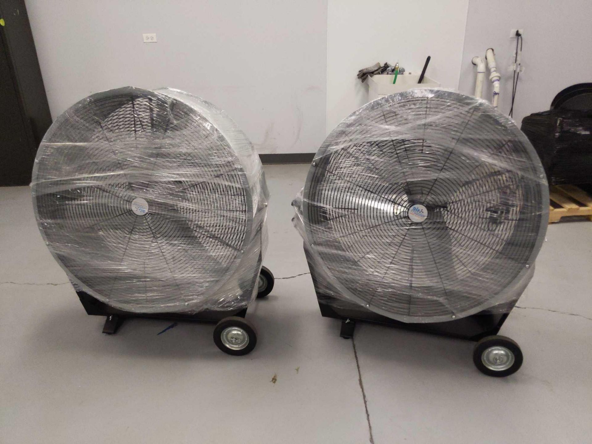 2 Large Air Master Fans with Wheels
