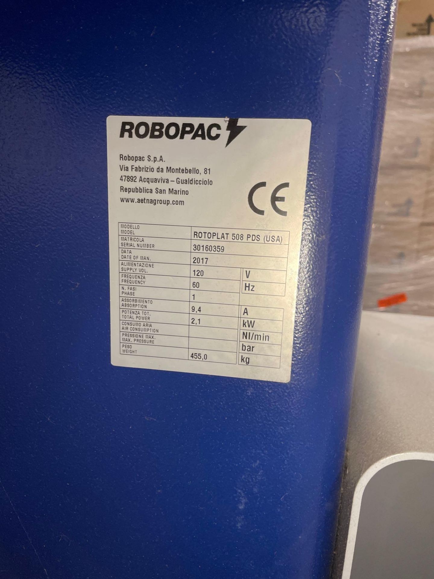 Robopac Rotoplat 508 Stretch Wrapper - 2017 - Image 7 of 9