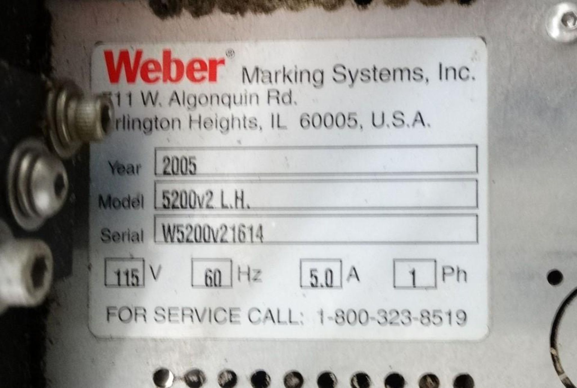 Weber 5200 Print Apply Labeler with Sato Printer - Image 15 of 15