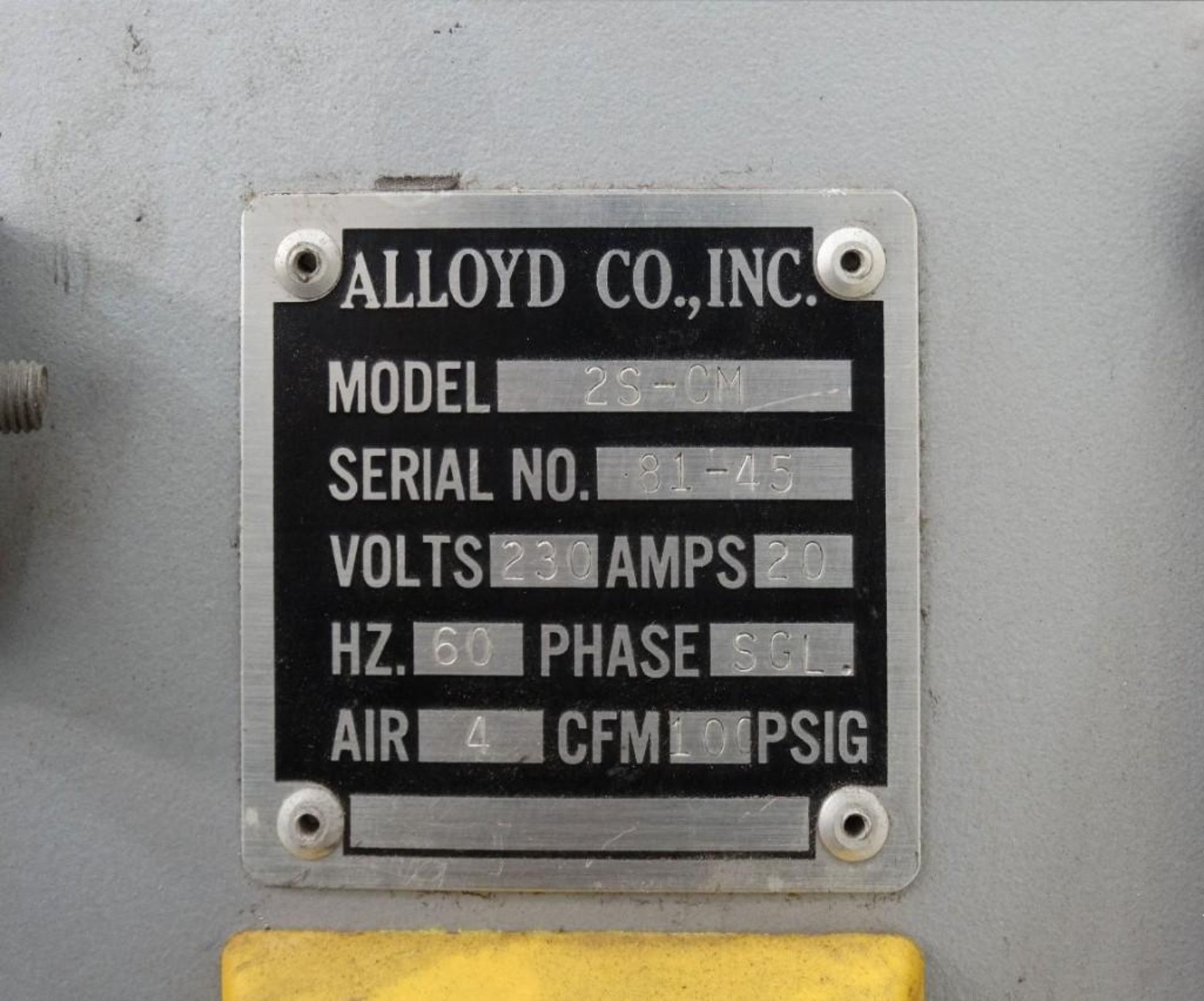 Alloyd 2SC11 Single Station Sealer - Image 14 of 14