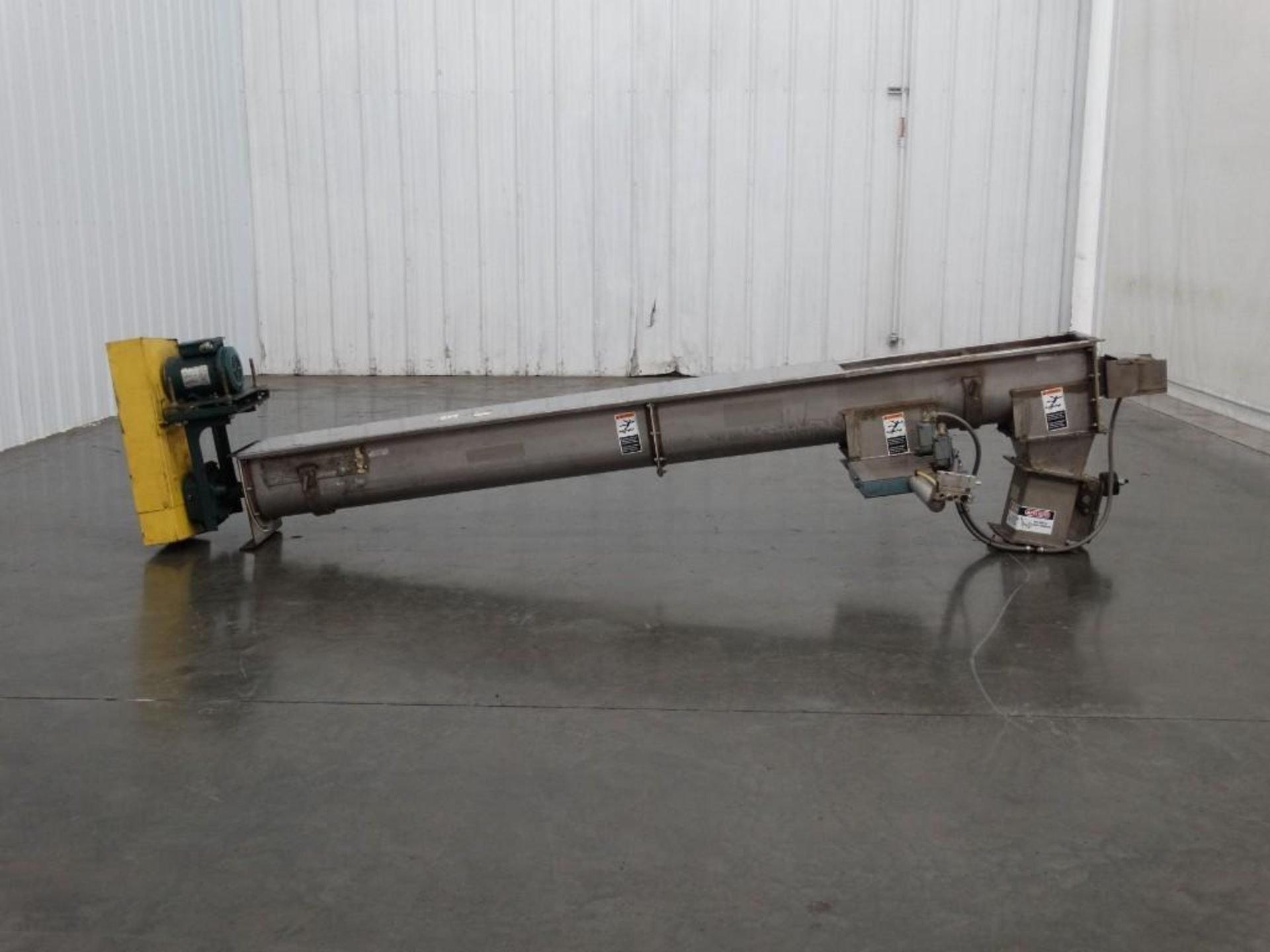 8 Inch Wide x 124 Inch Long Auger Conveyor