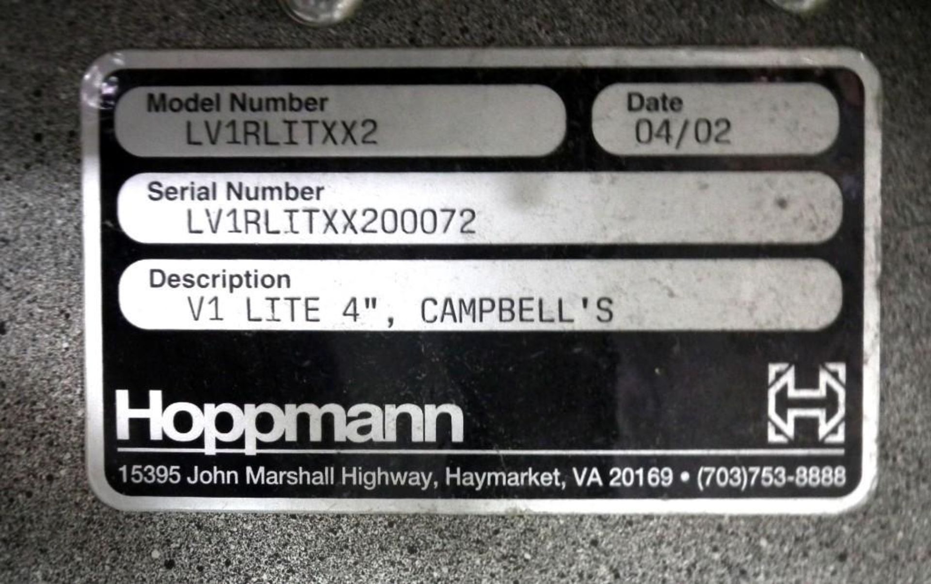 Hoppmann LV1RLITXX2 Right Hand Label Applicator - Image 11 of 12