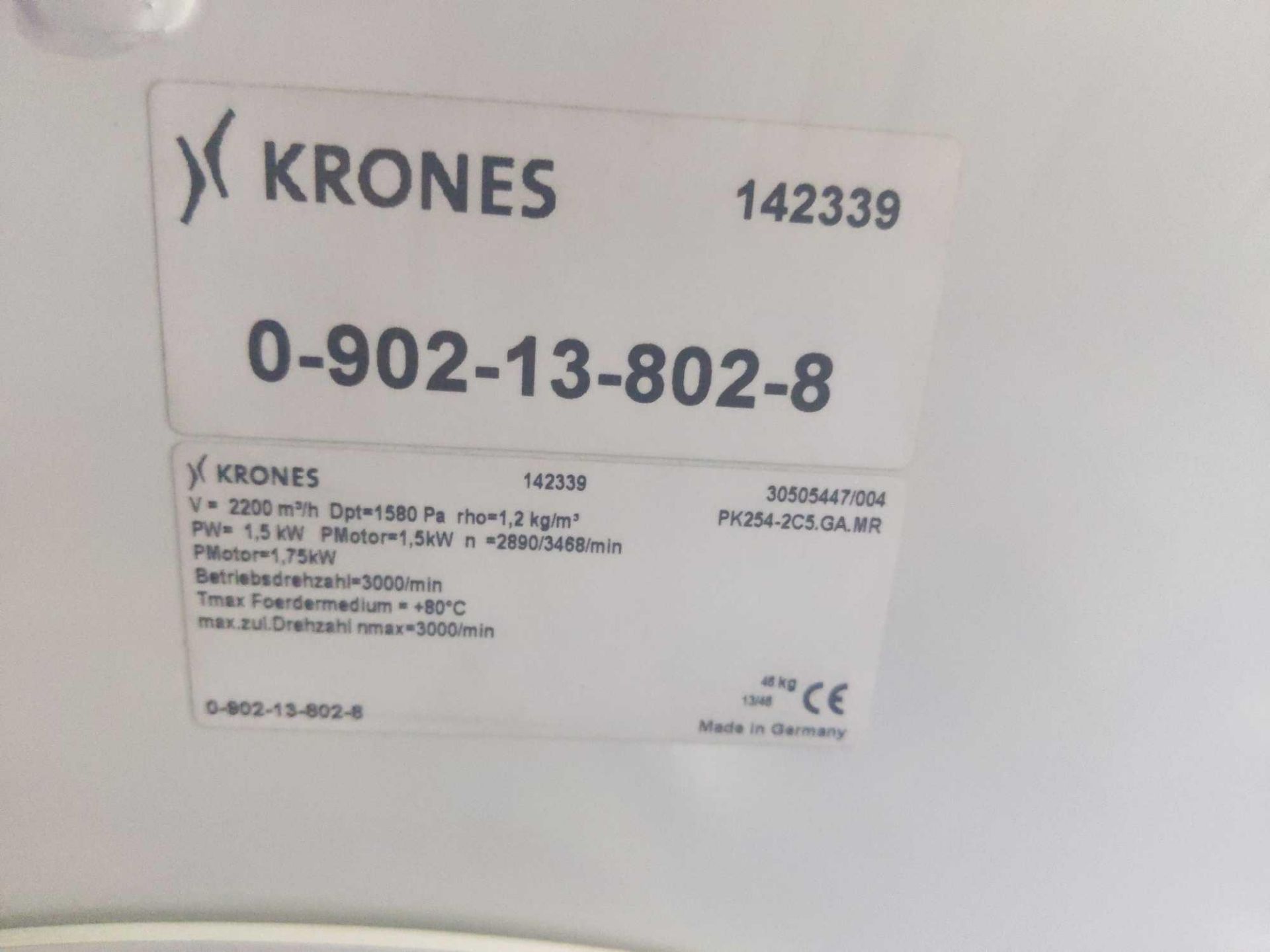 Krones Radial Ventilator - Image 7 of 8