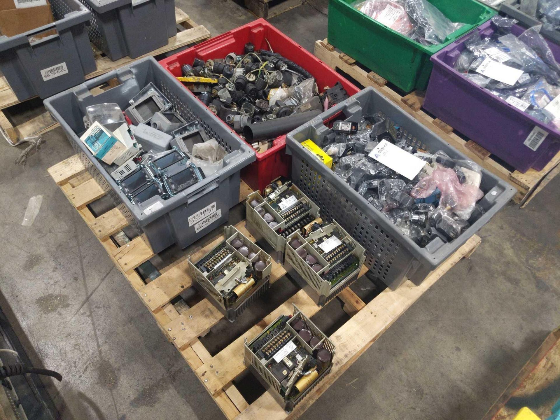 Pallet of Electrical Parts including Allen Bradley