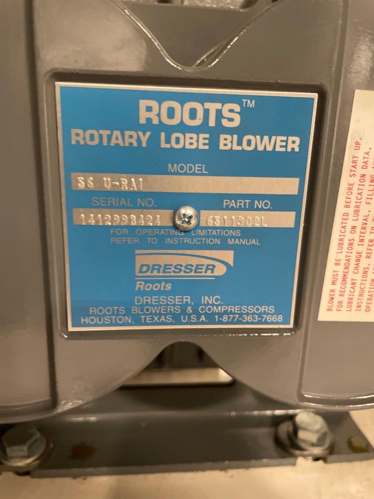 Smoot Blower 25 HP w/ Roots Rotary Lobe Blower - Image 8 of 10