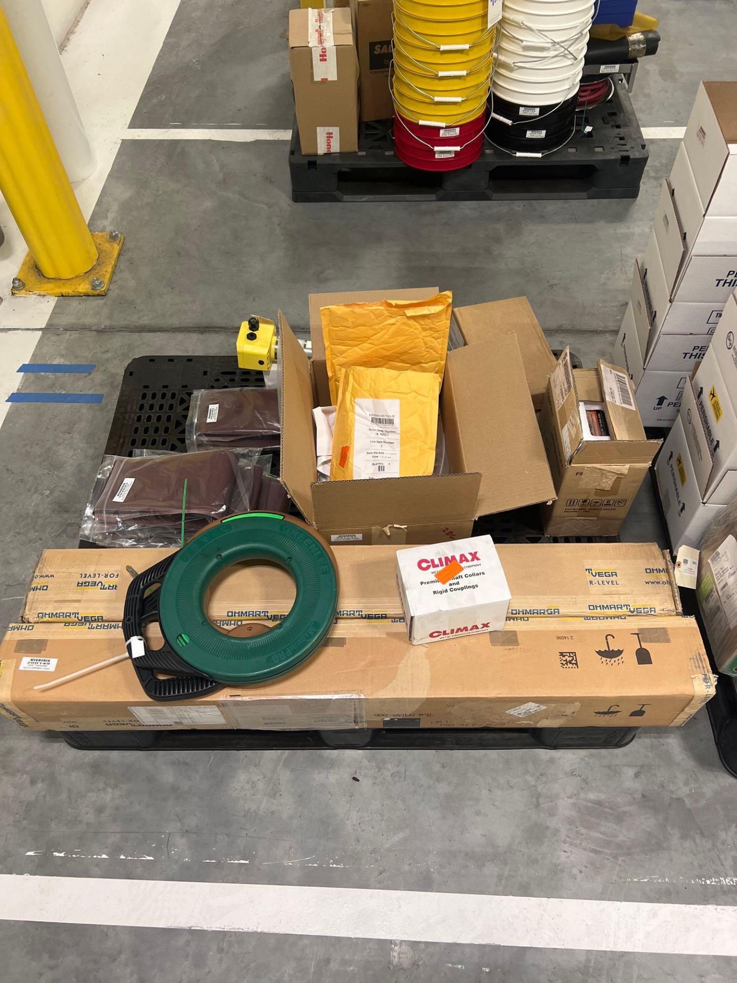 Pallet of Couplings and Sand Belts
