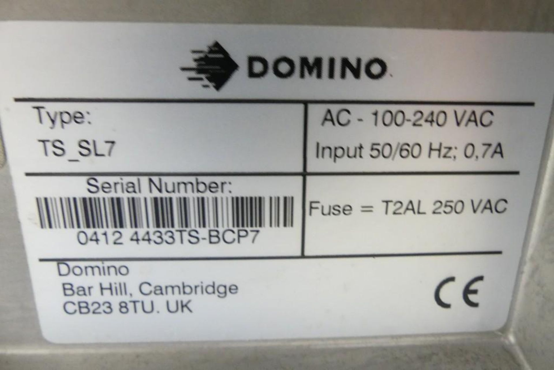Domino D300+ Laser Coder DPX1000 Fume Extractor - Image 12 of 15