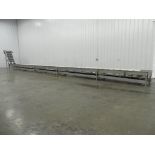 25" Wide x 45 feet Long Cleated Incline Conveyor