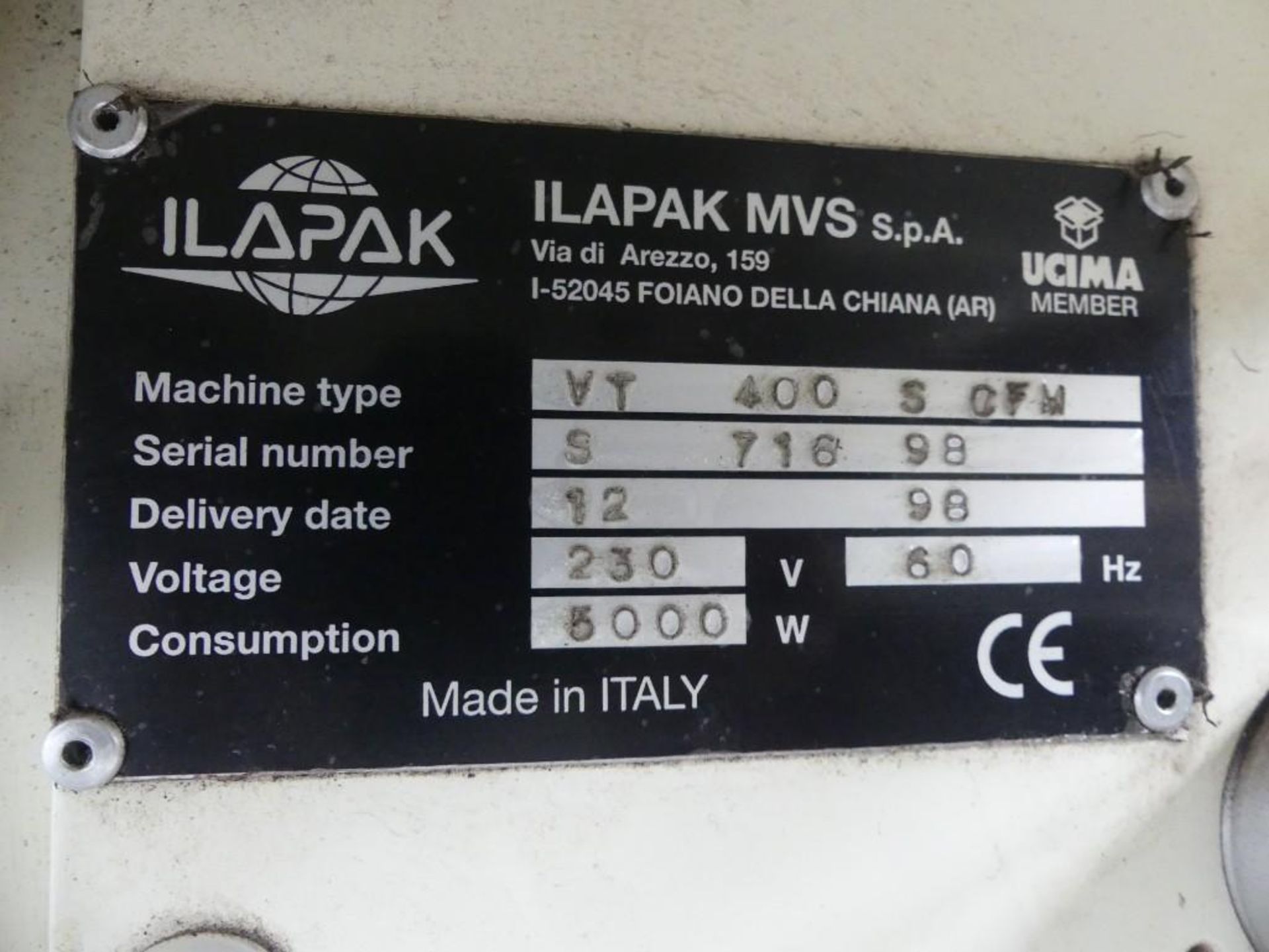 Ilapak Vegatronic VT 400 S CFM VFFS Bagger - Image 26 of 31