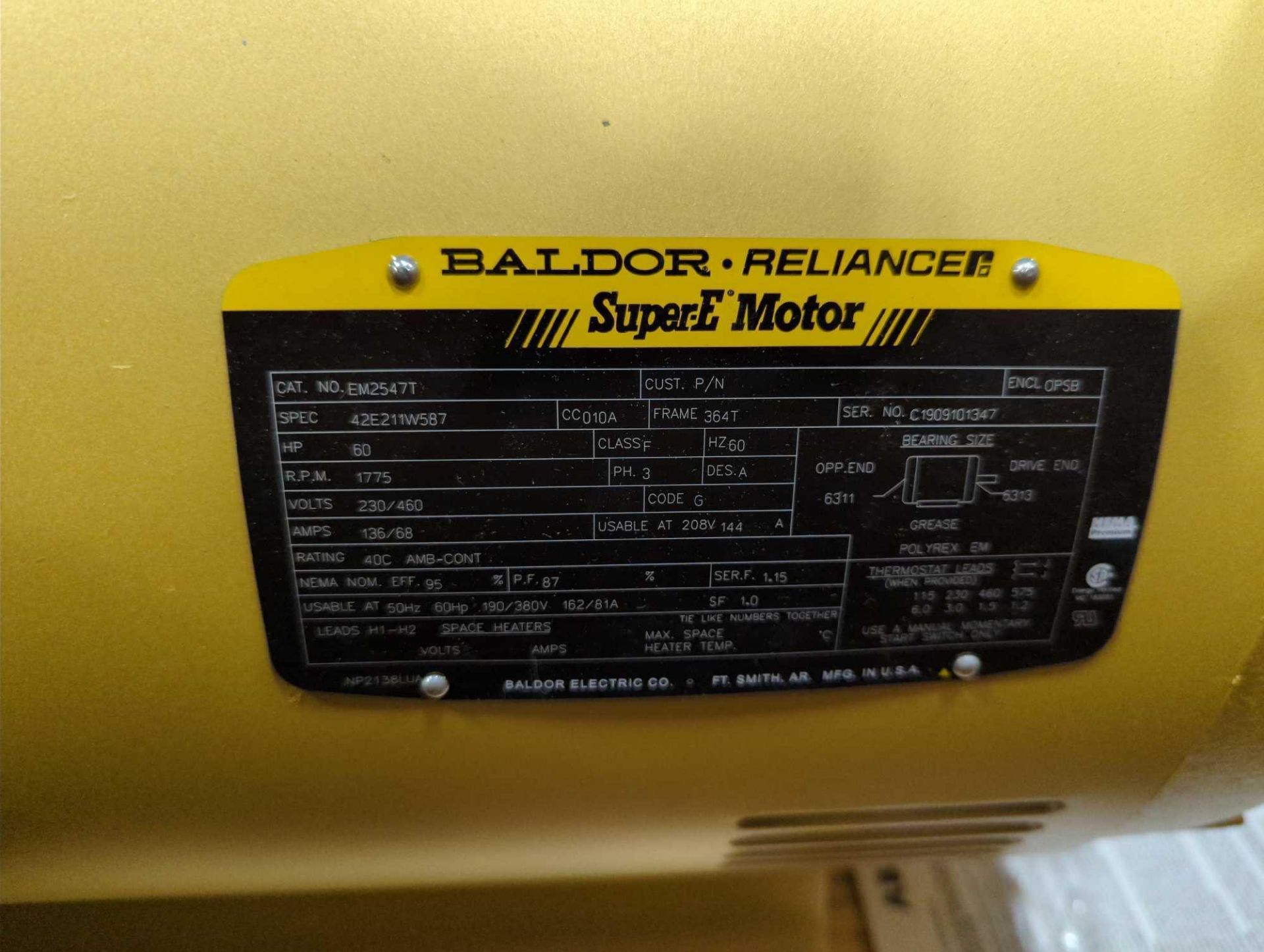 Baldor Super E Motor - Image 8 of 9