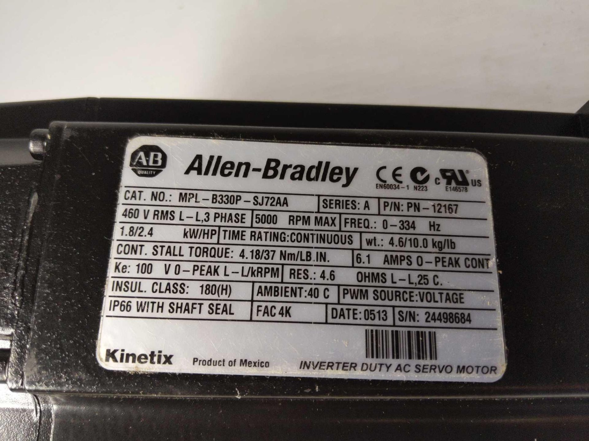 Allen Bradley Servo Motor - Image 6 of 6