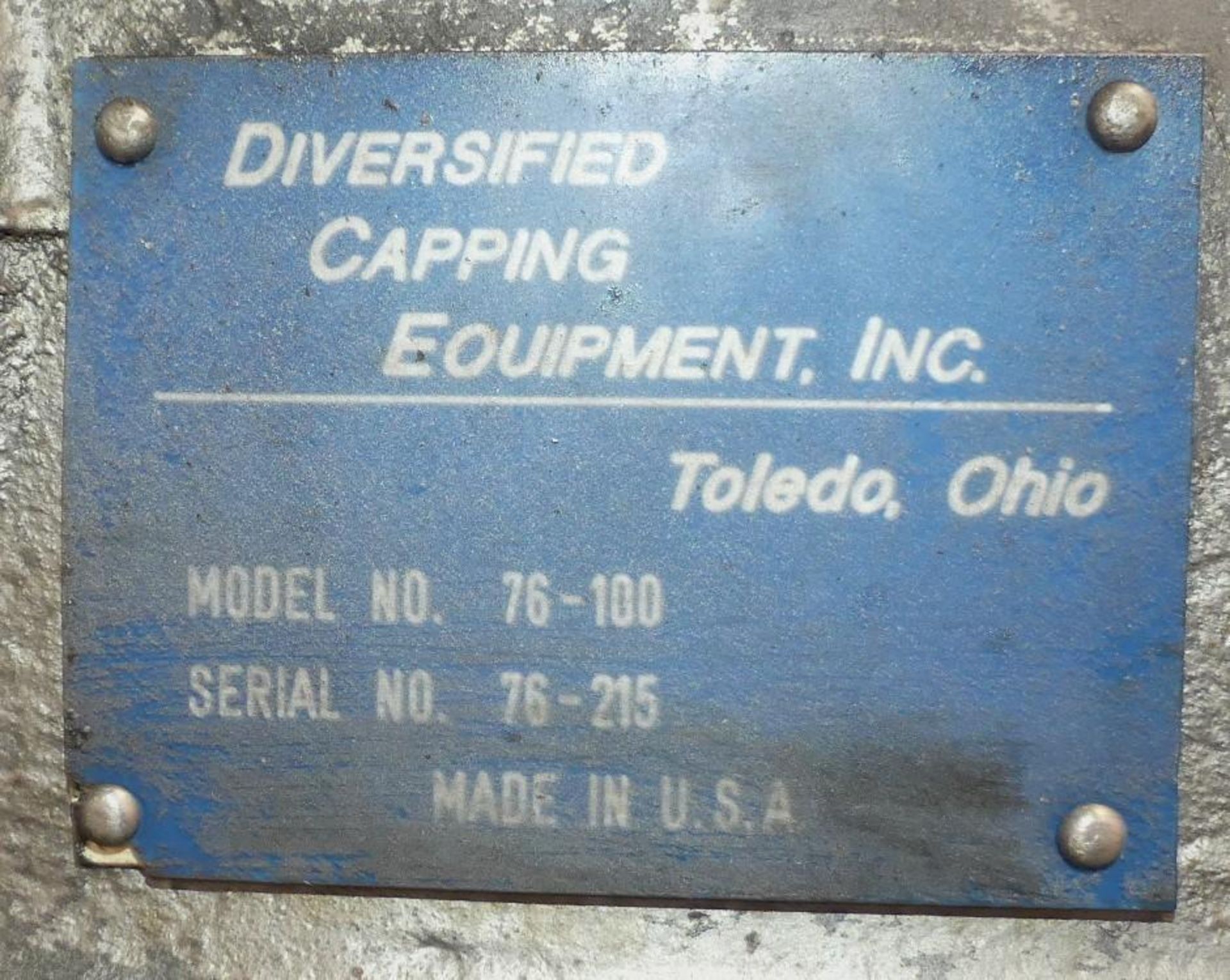 Diversified Capping Equipment Steam Capper - Image 19 of 20