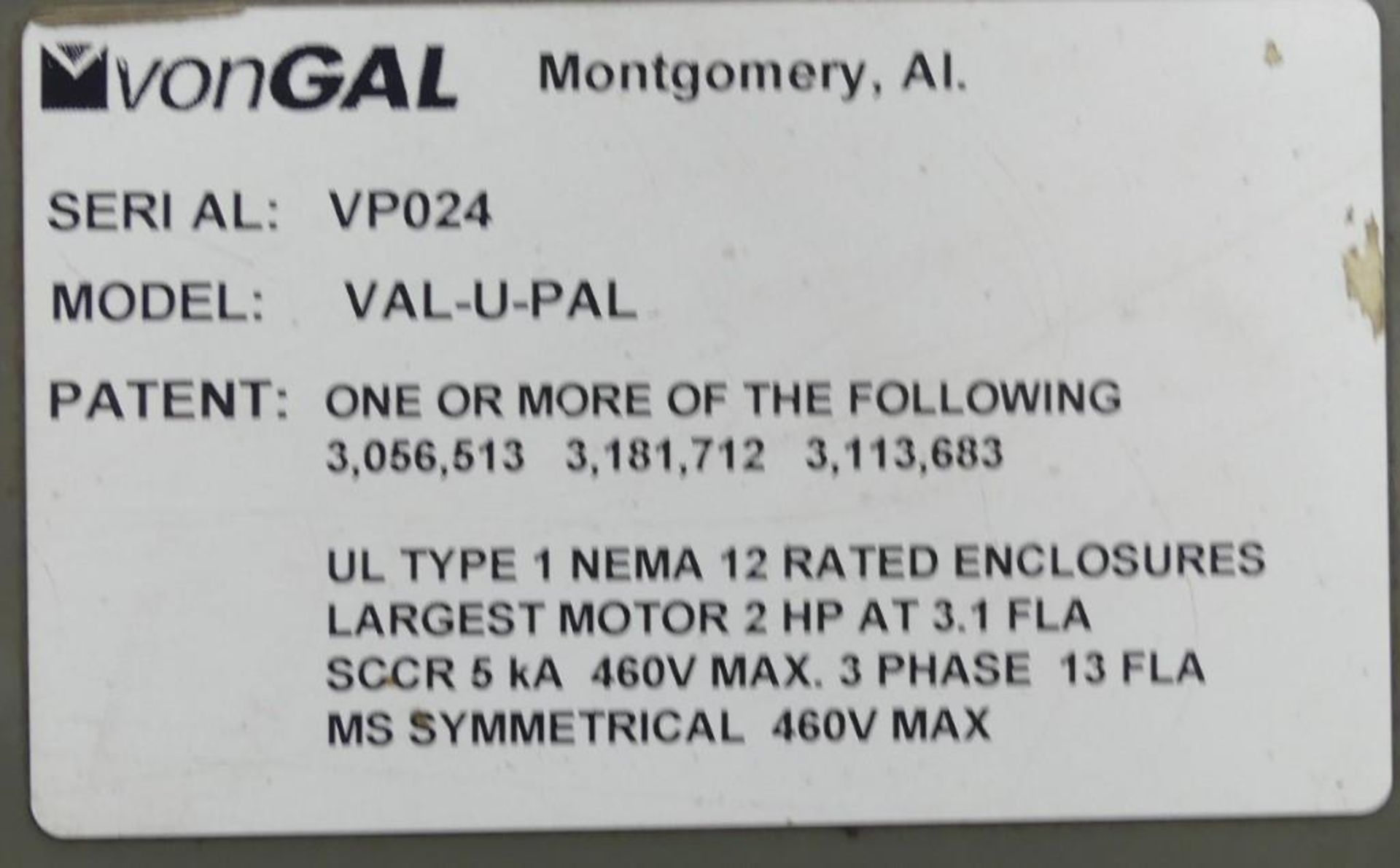 Von Gal Val-U-Pal Low Level Palletizer - Image 20 of 20