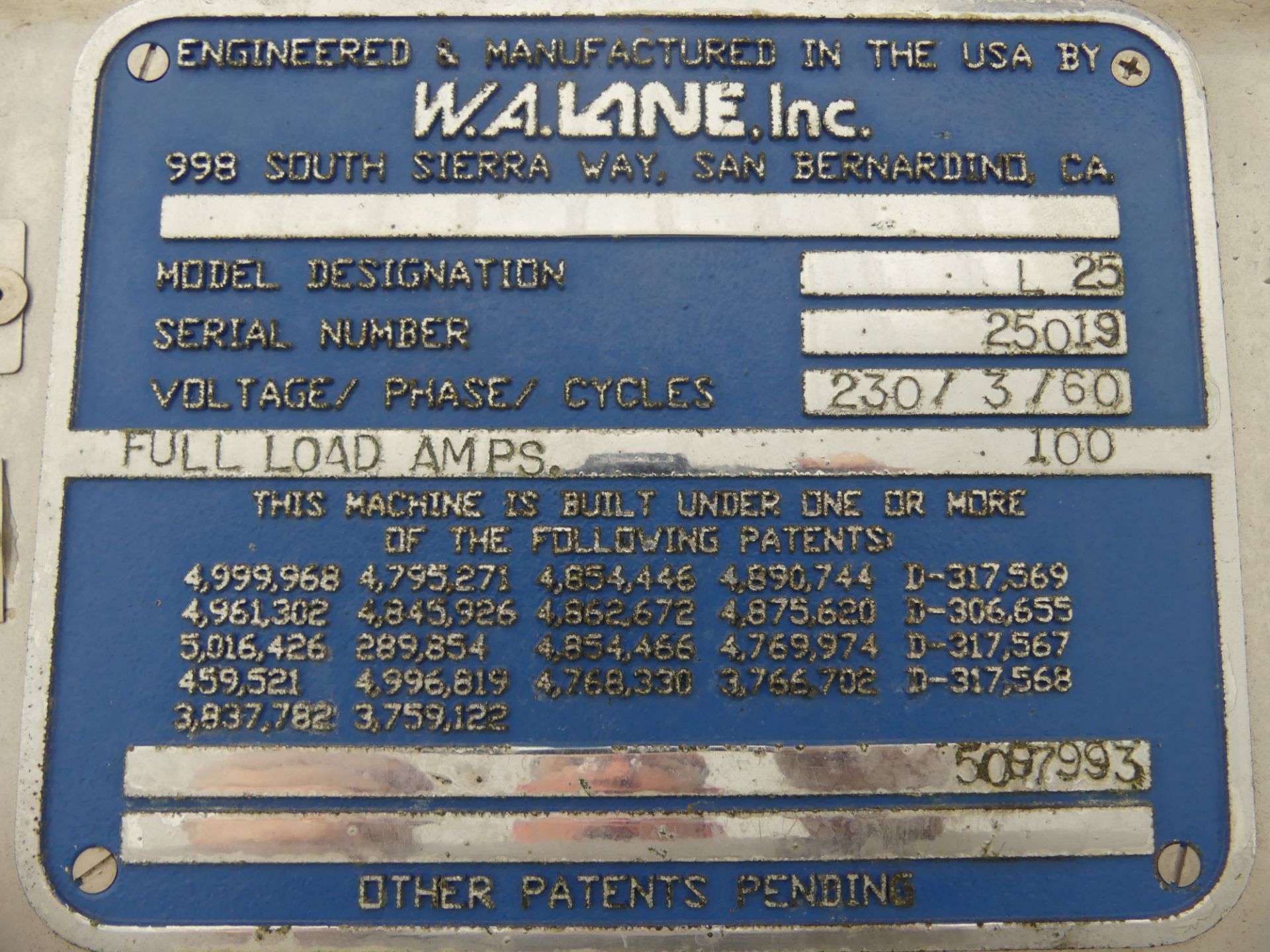 W.A. Lane L 25 2-Up Liquid Paste Form Fill Seal - Image 21 of 21