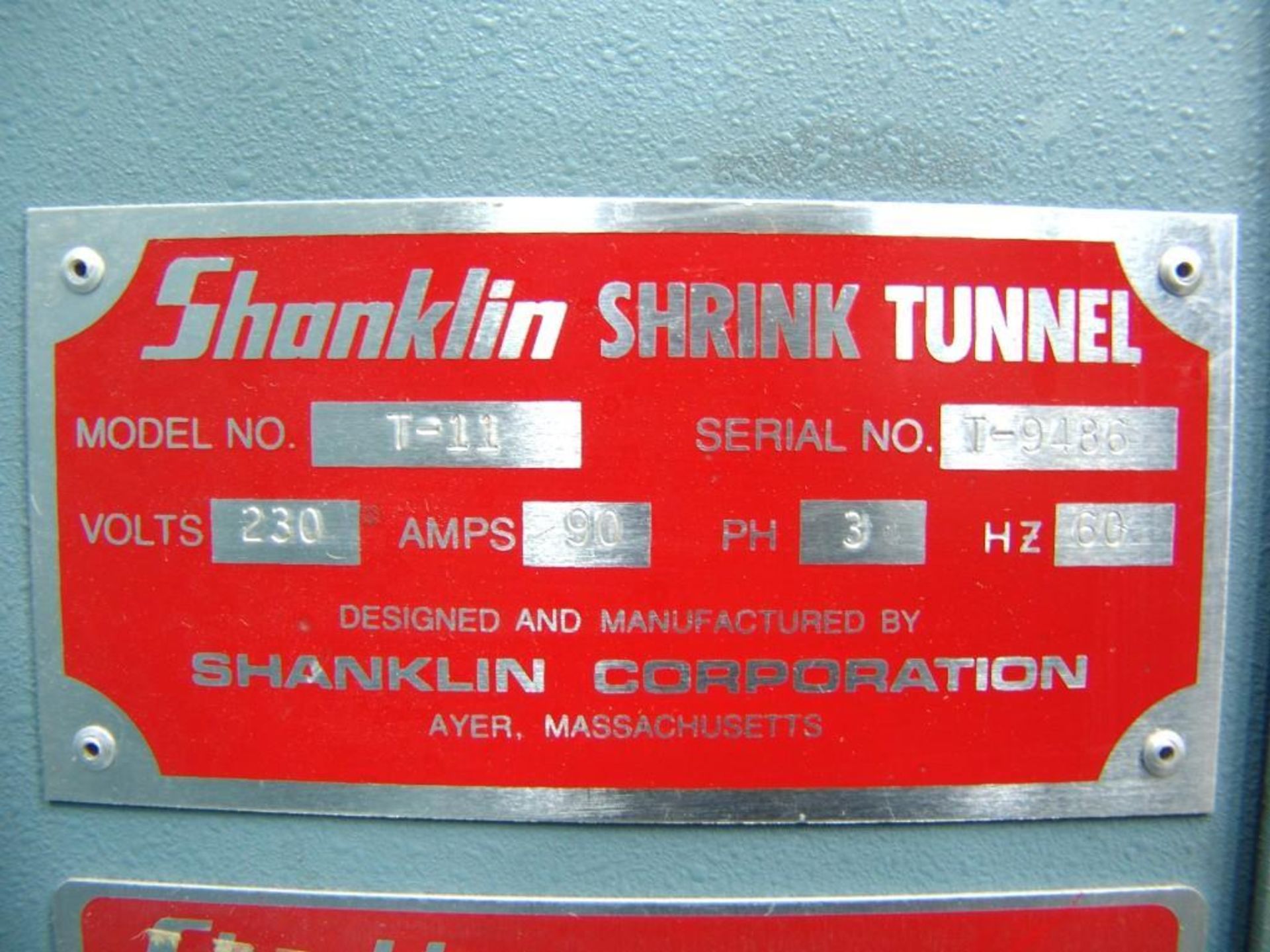 Shanklin T-11 Heat Shrink Tunnel 48" W x 7" T - Image 11 of 11