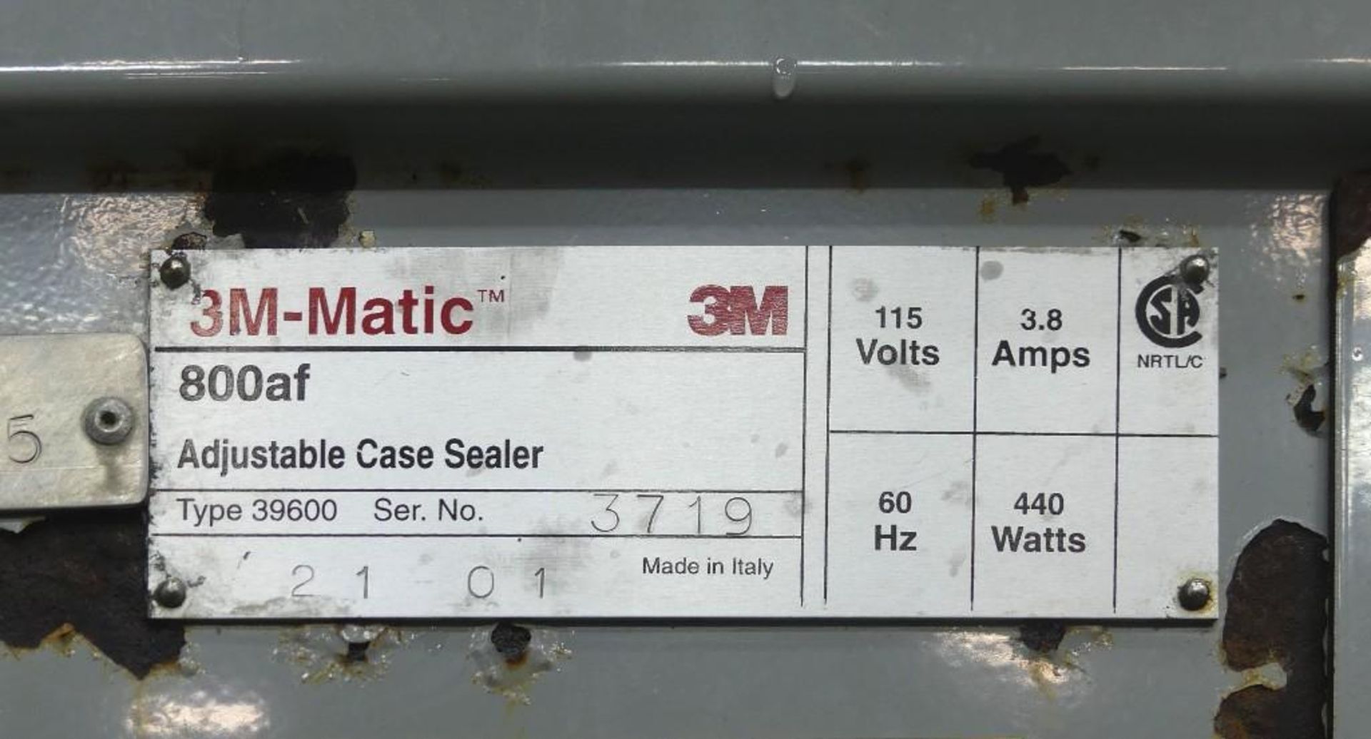 3M 800af Adjustable Automatic Top Tape Case Sealer - Image 14 of 15