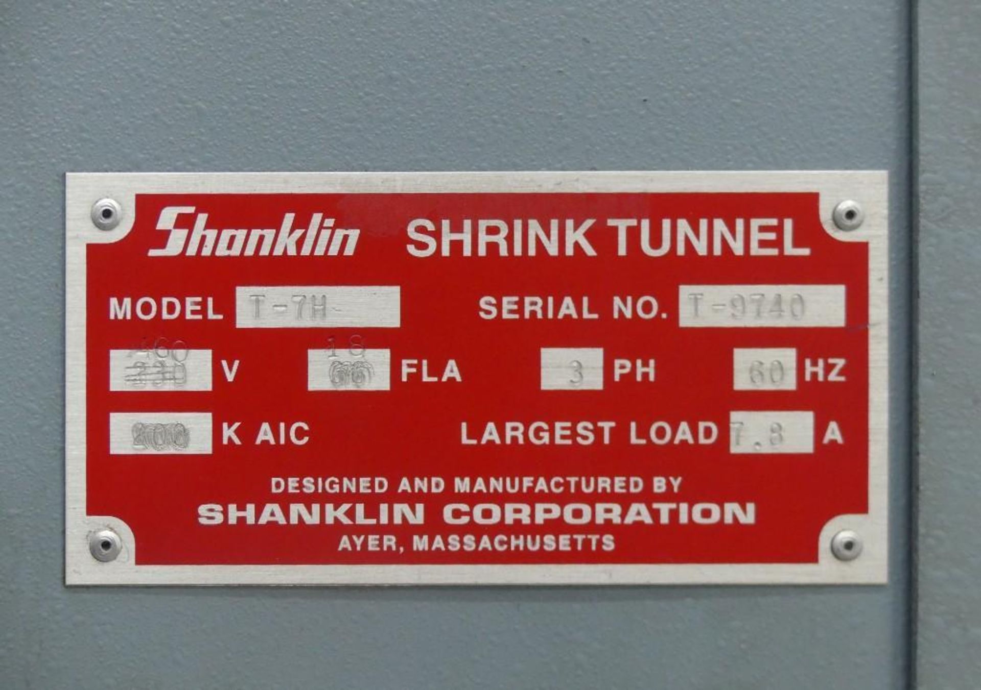 Shanklin T-7H Heat Shrink Tunnel - Image 13 of 13