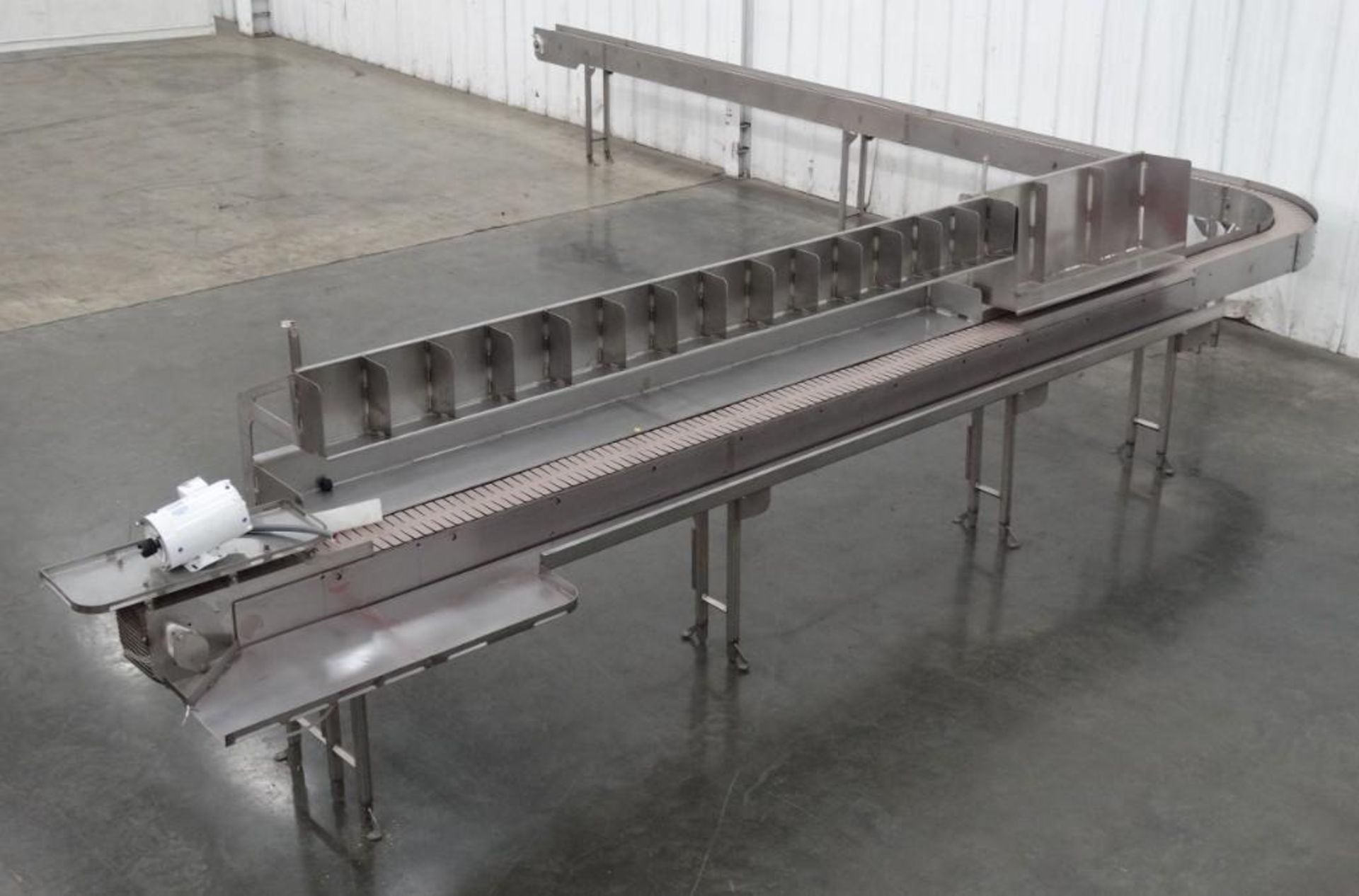 7" Wide Interlock Pack-Off Conveyor with 90 Turn