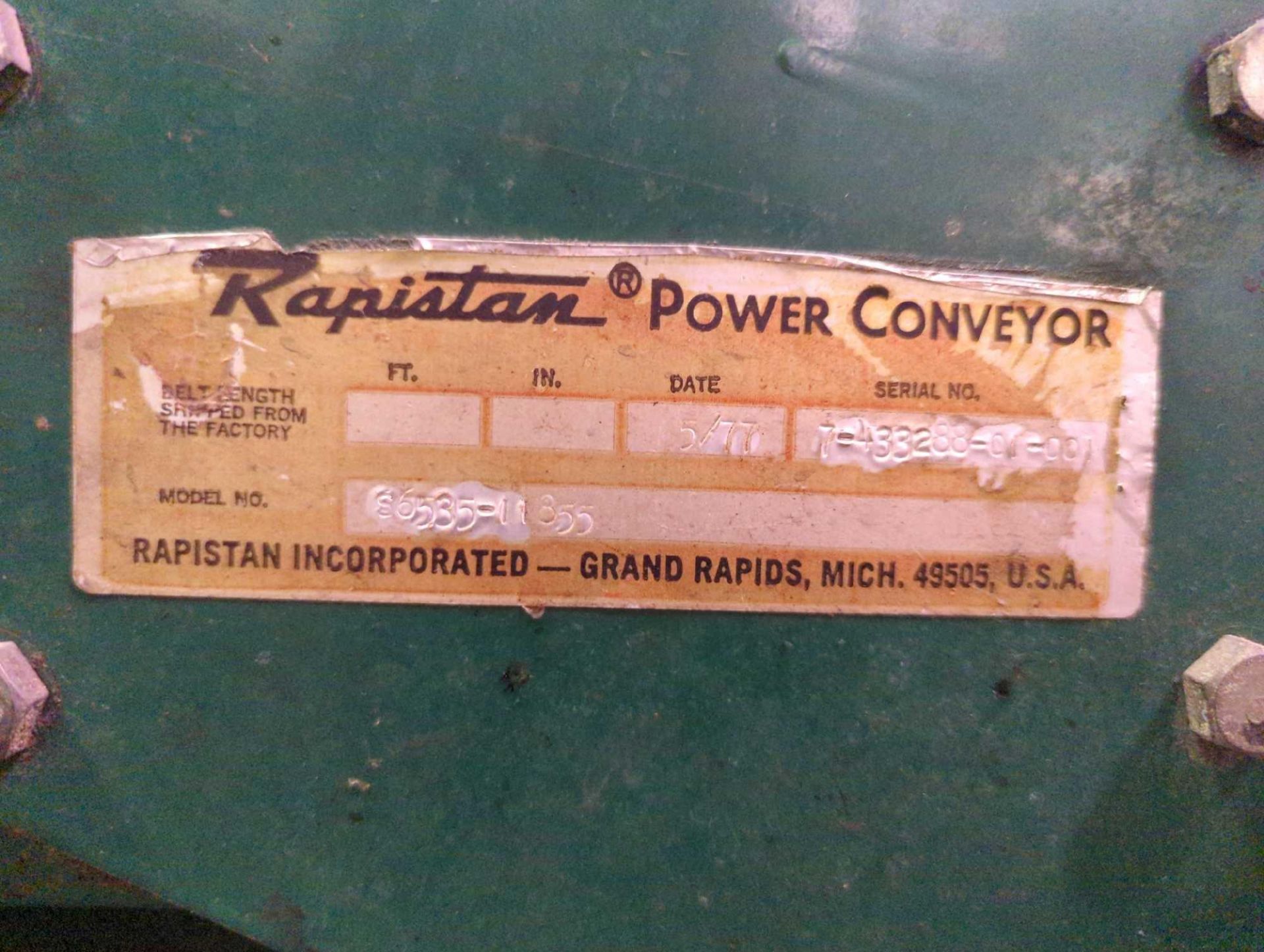 Rapistan Belt Conveyor - Image 2 of 6