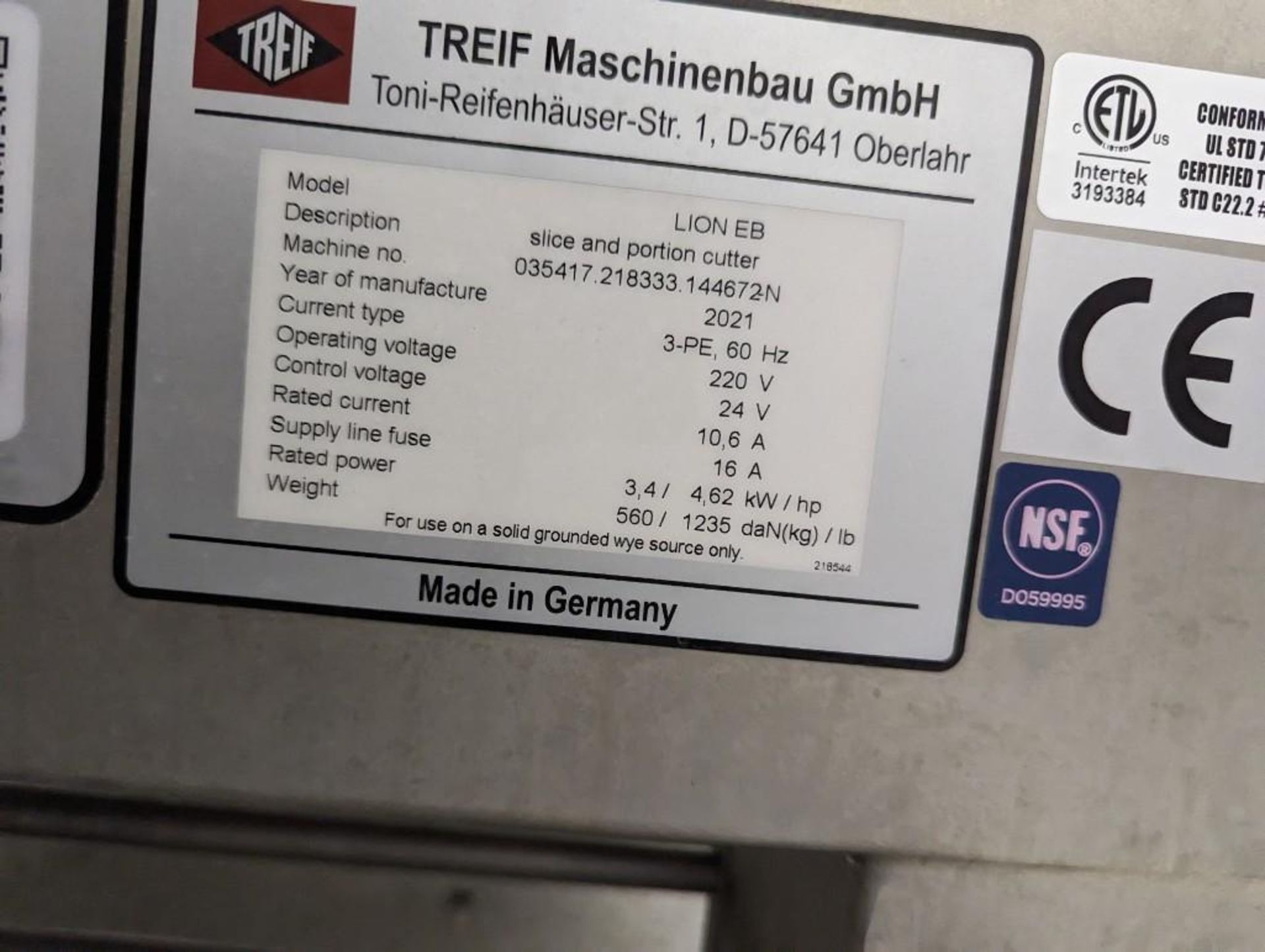 Treif Maschinenbau Lion EB Slice and Portion Cutter + extra blade - Image 3 of 15