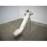 129" L by 14" W cleated incline conveyor
