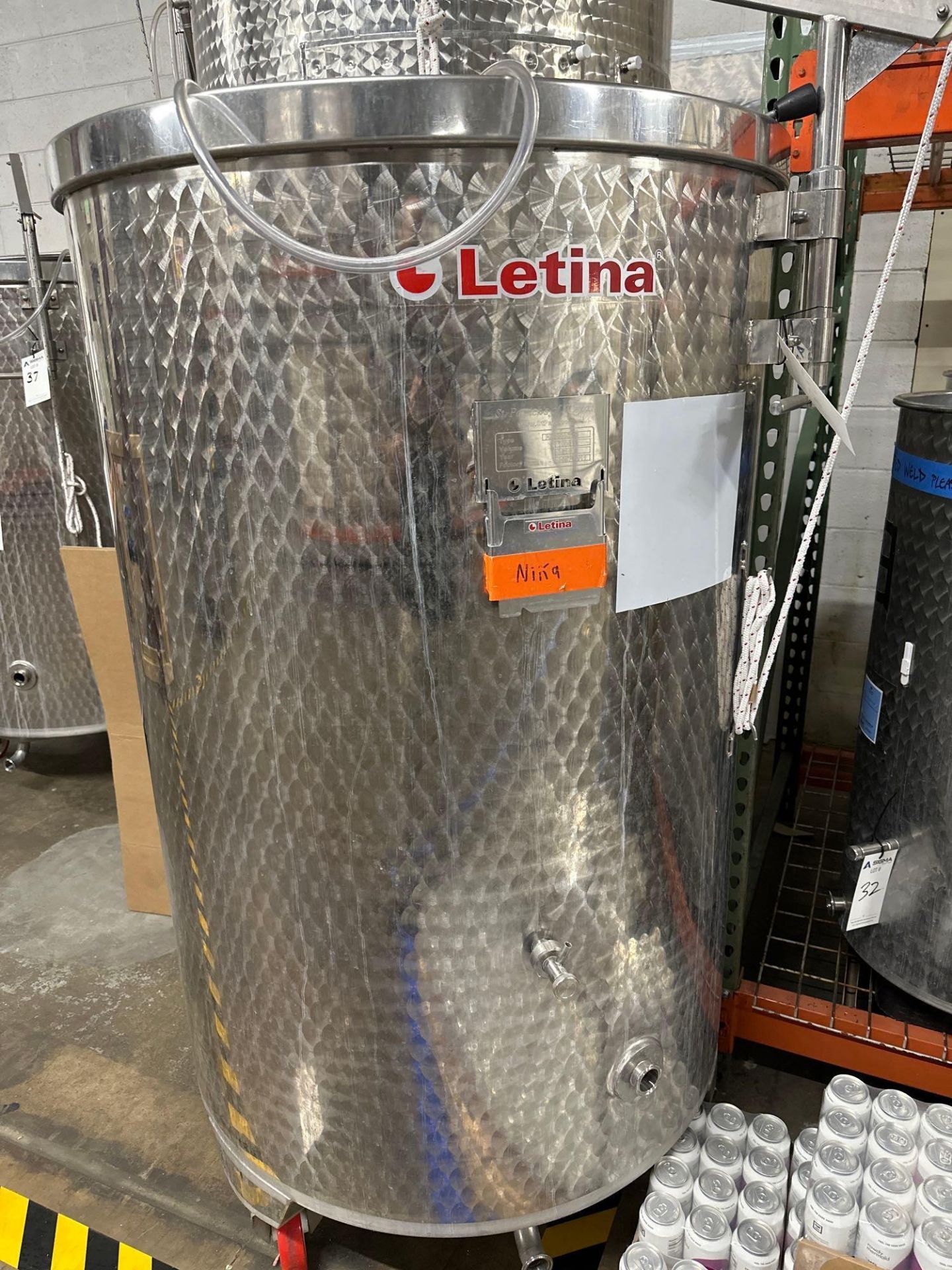 2016 Letina 1000L Stainless Steel Single Wall Tank