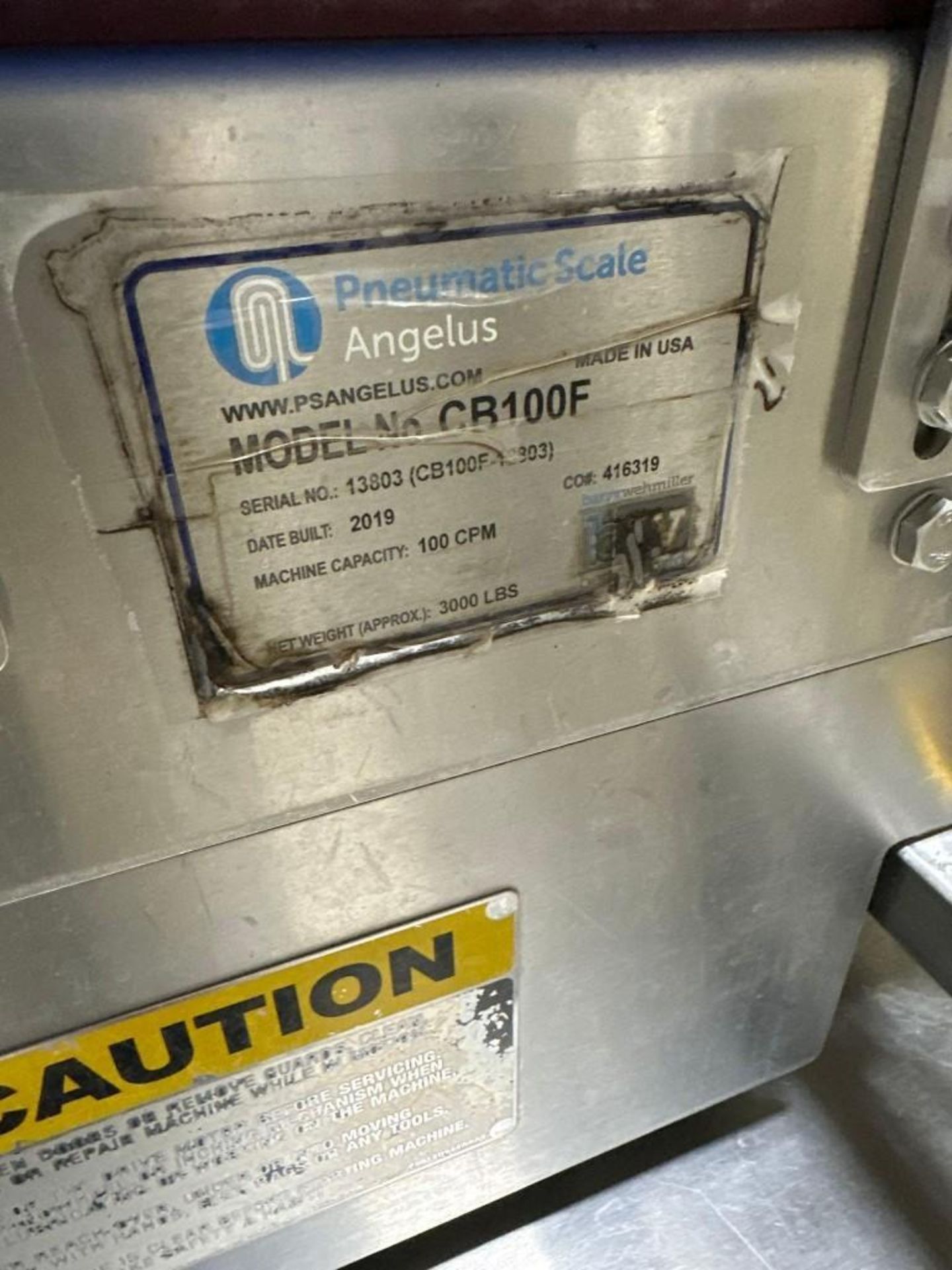 2019 PneumaticScale Angelus CB100F Open Air Integrated Can Filler and Seamer - Image 40 of 40