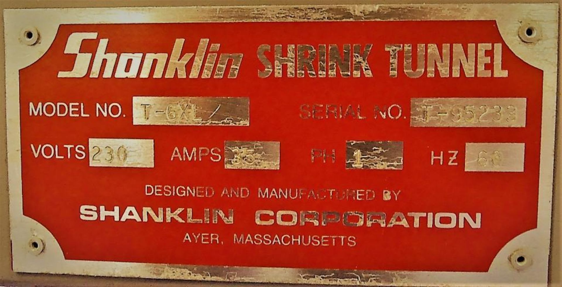 Shanklin T-6XL Heat Shrink Tunnel 18" Wide x 12" High - Image 5 of 5