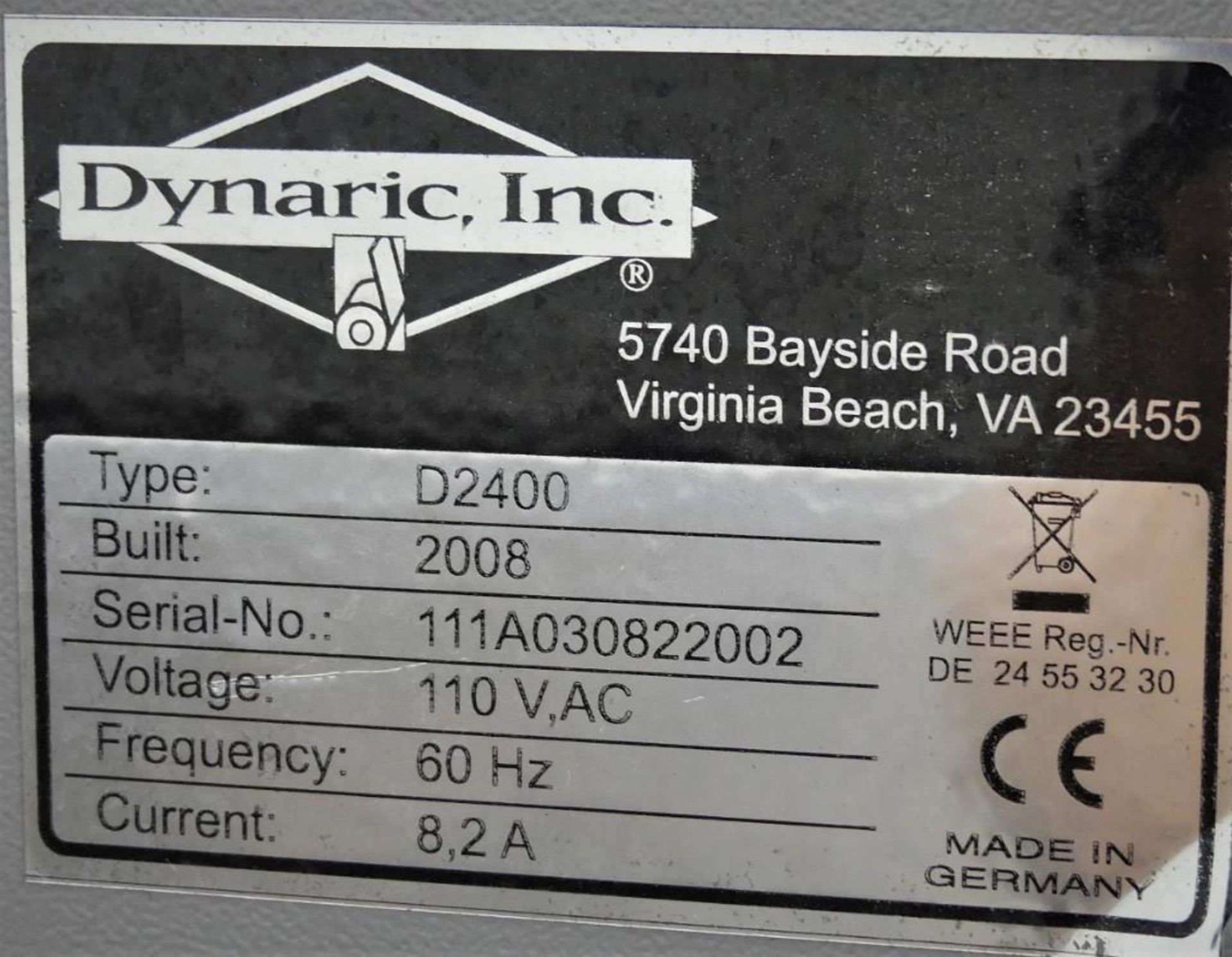 Dynaric Inc D2400 Polypropylene Strapper - Image 9 of 10