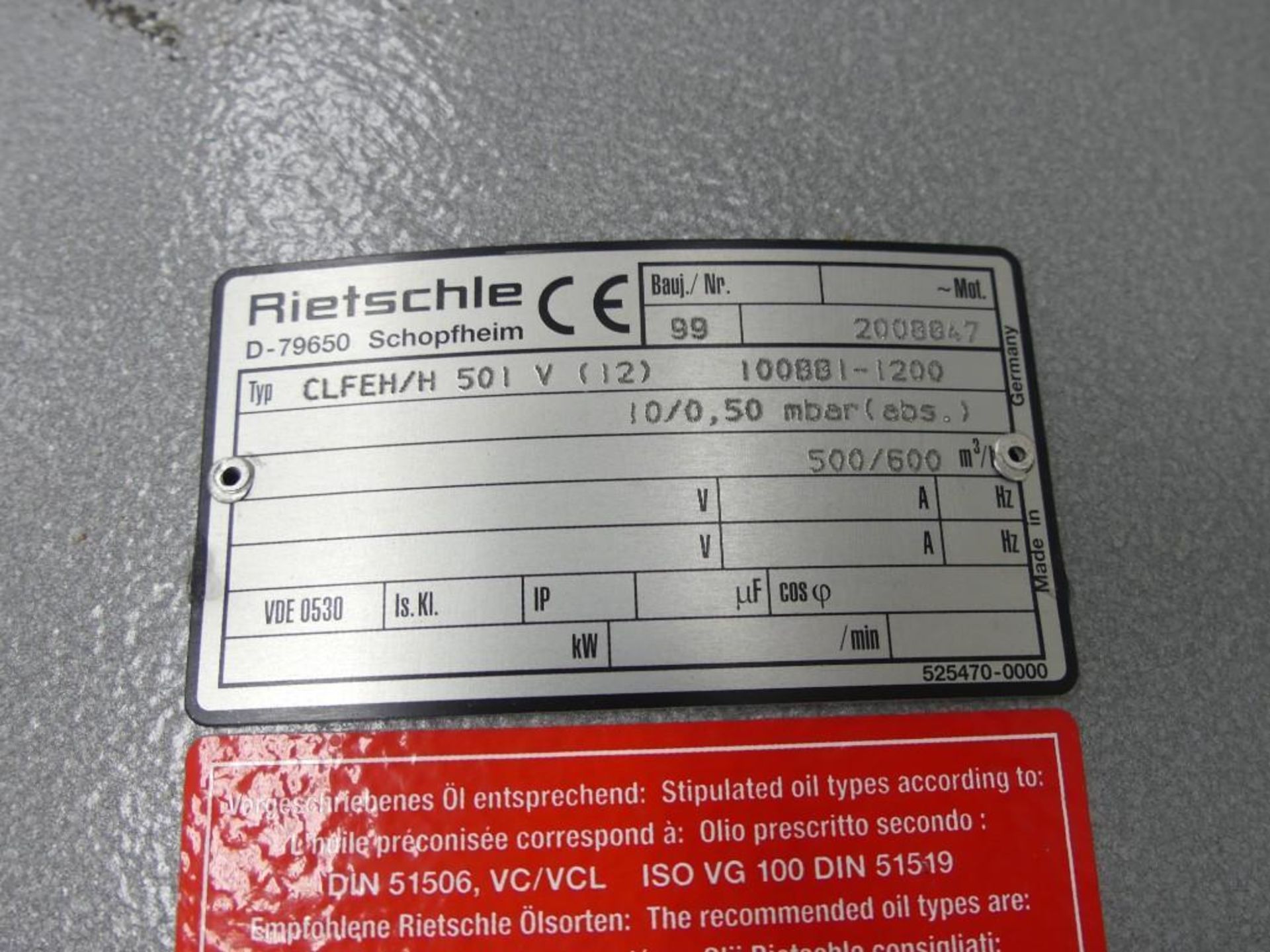 Rietschle CLFEH/H 20 Horsepower Vacuum Pump - Image 20 of 23