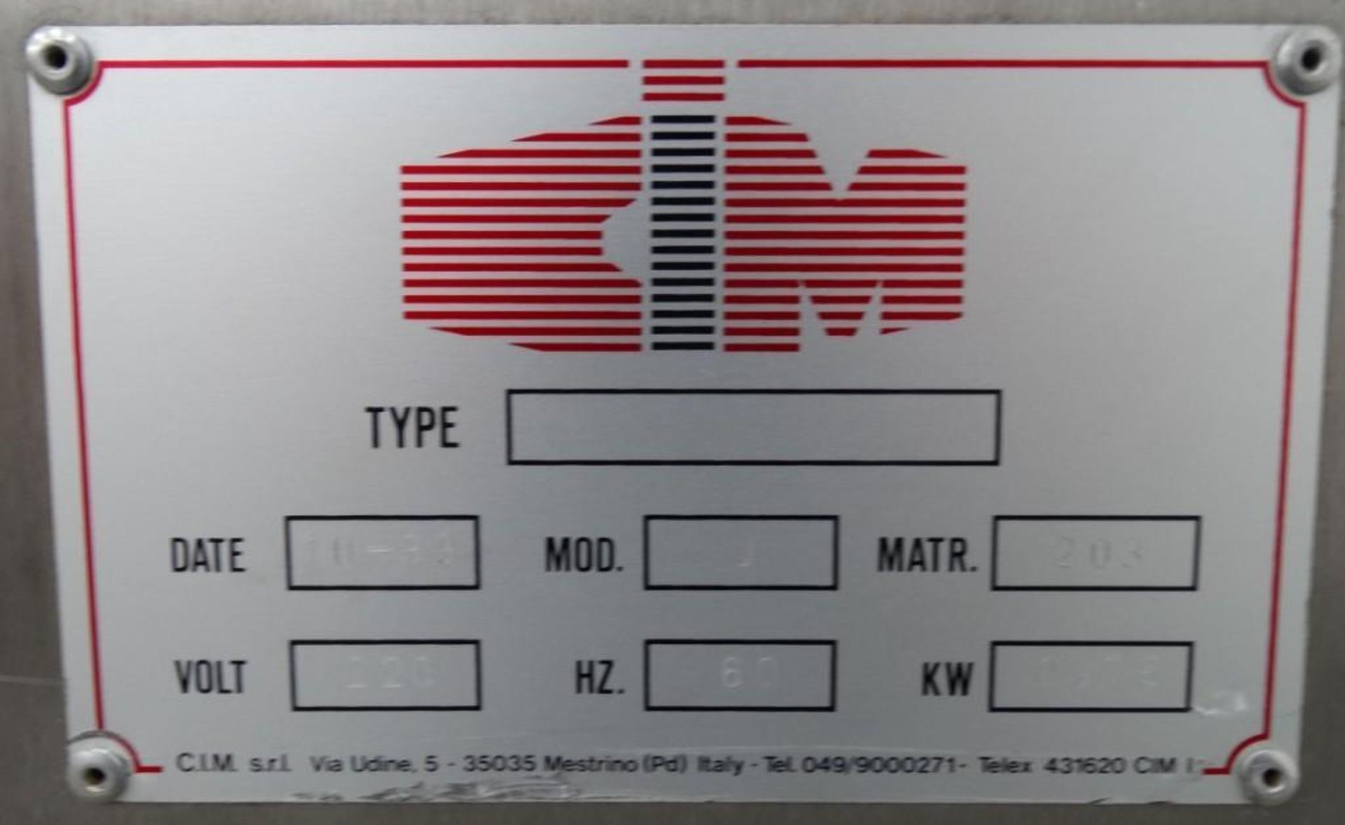 CIM International Rondo 16000B Dough Sheeter - Image 7 of 7