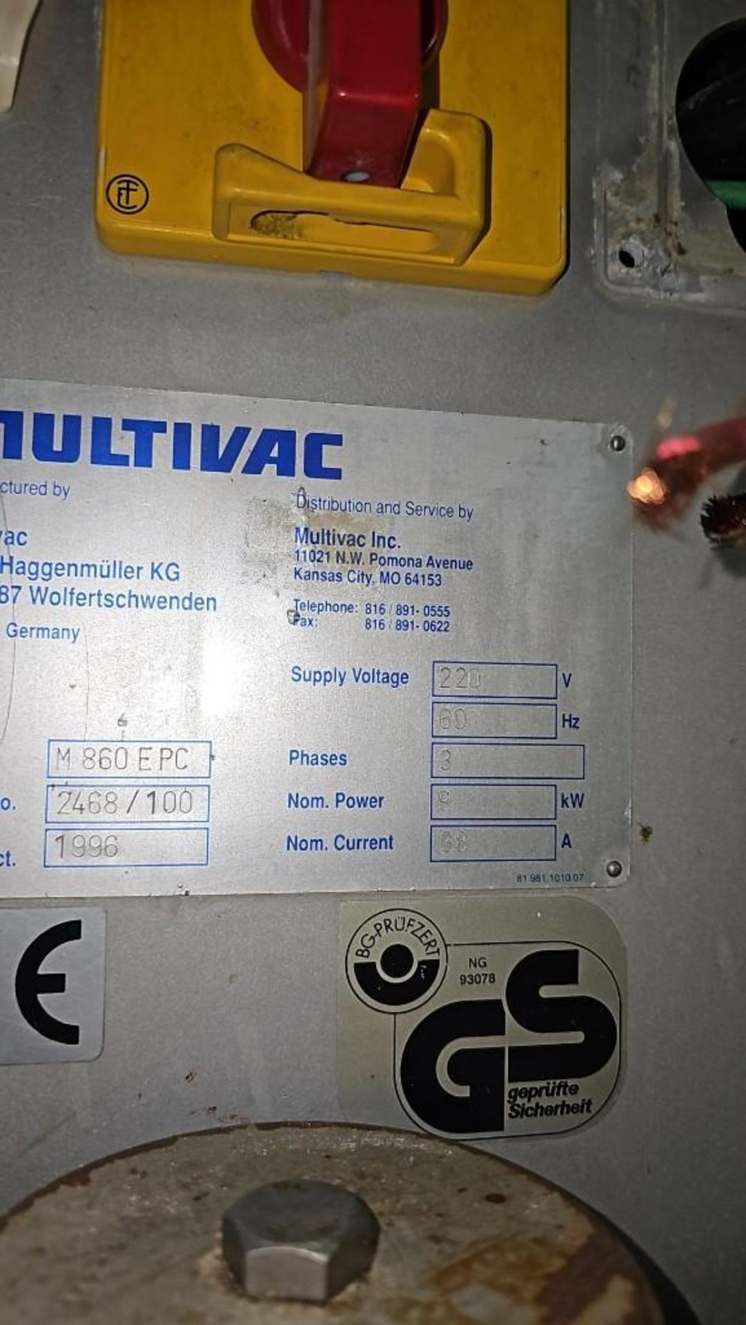 Multivac M860EPC Rollstock Thermoformer - Image 13 of 26