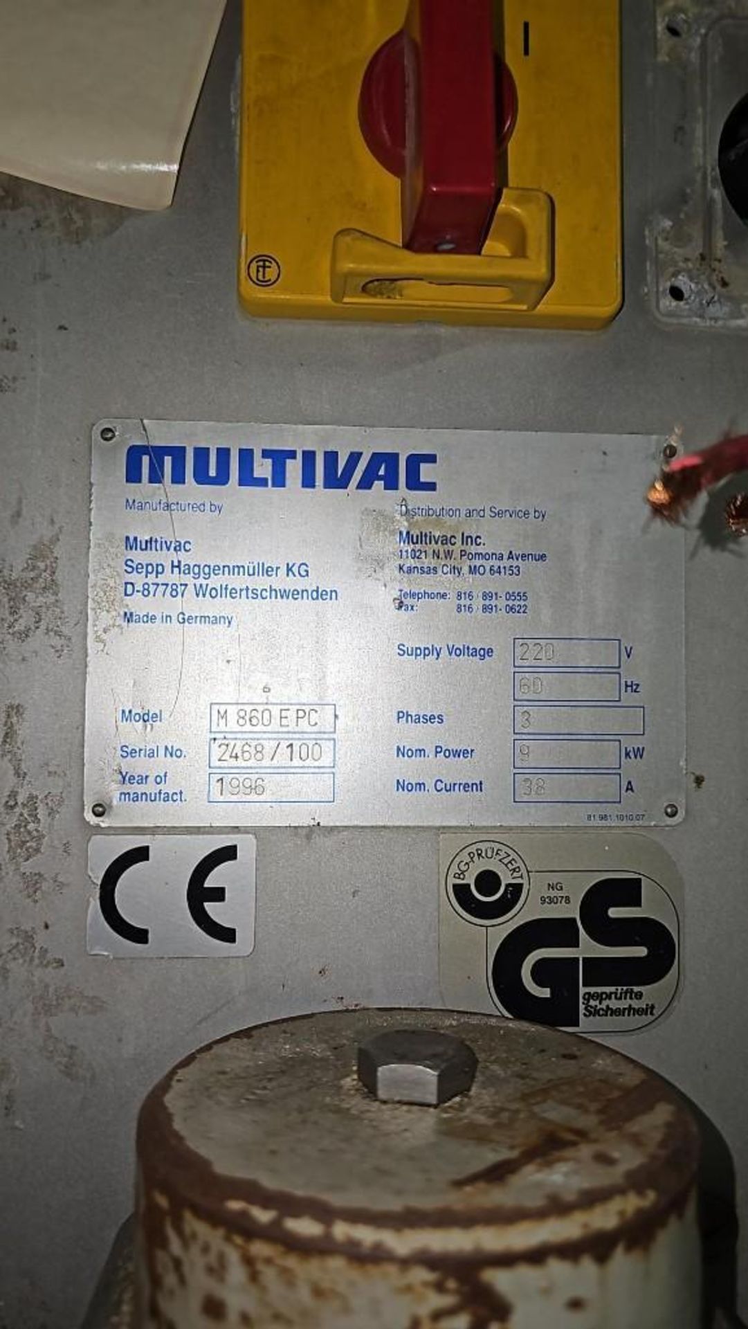 Multivac M860EPC Rollstock Thermoformer - Image 15 of 26