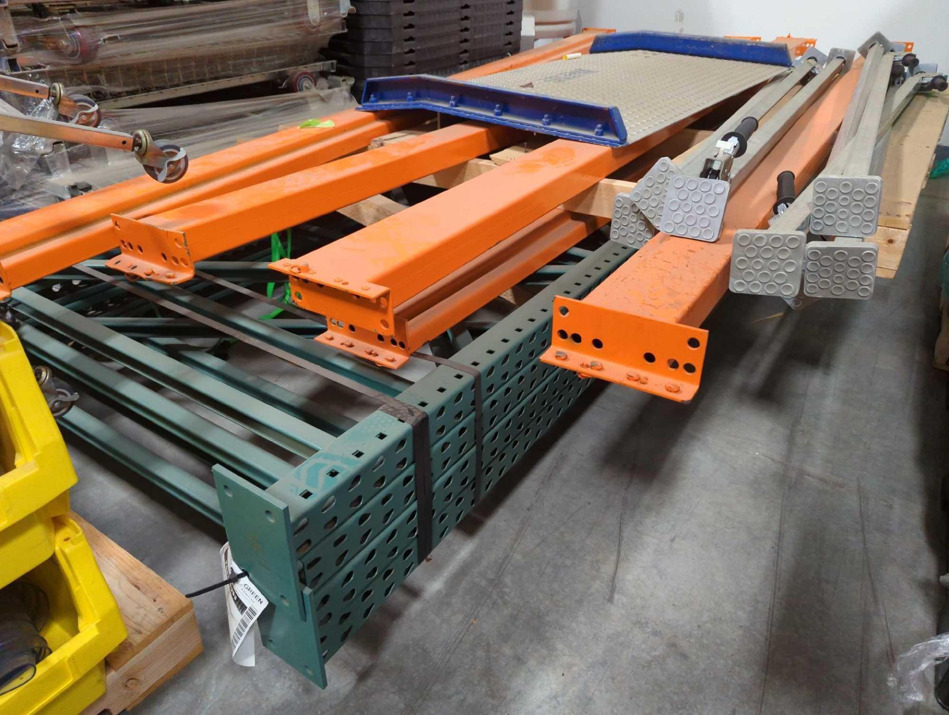 Used Pallet of Racking with: 4 uprights 156