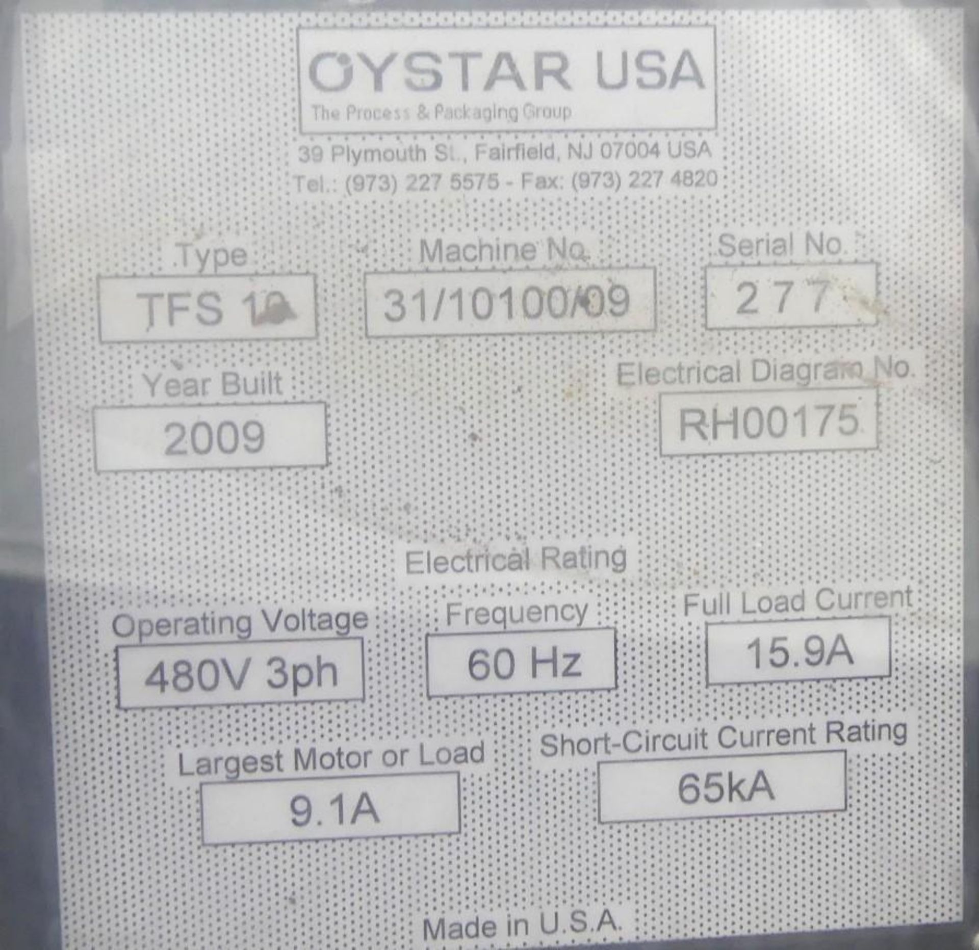 Oystar TFS 10 Tube Filler and Sealer - Image 12 of 12
