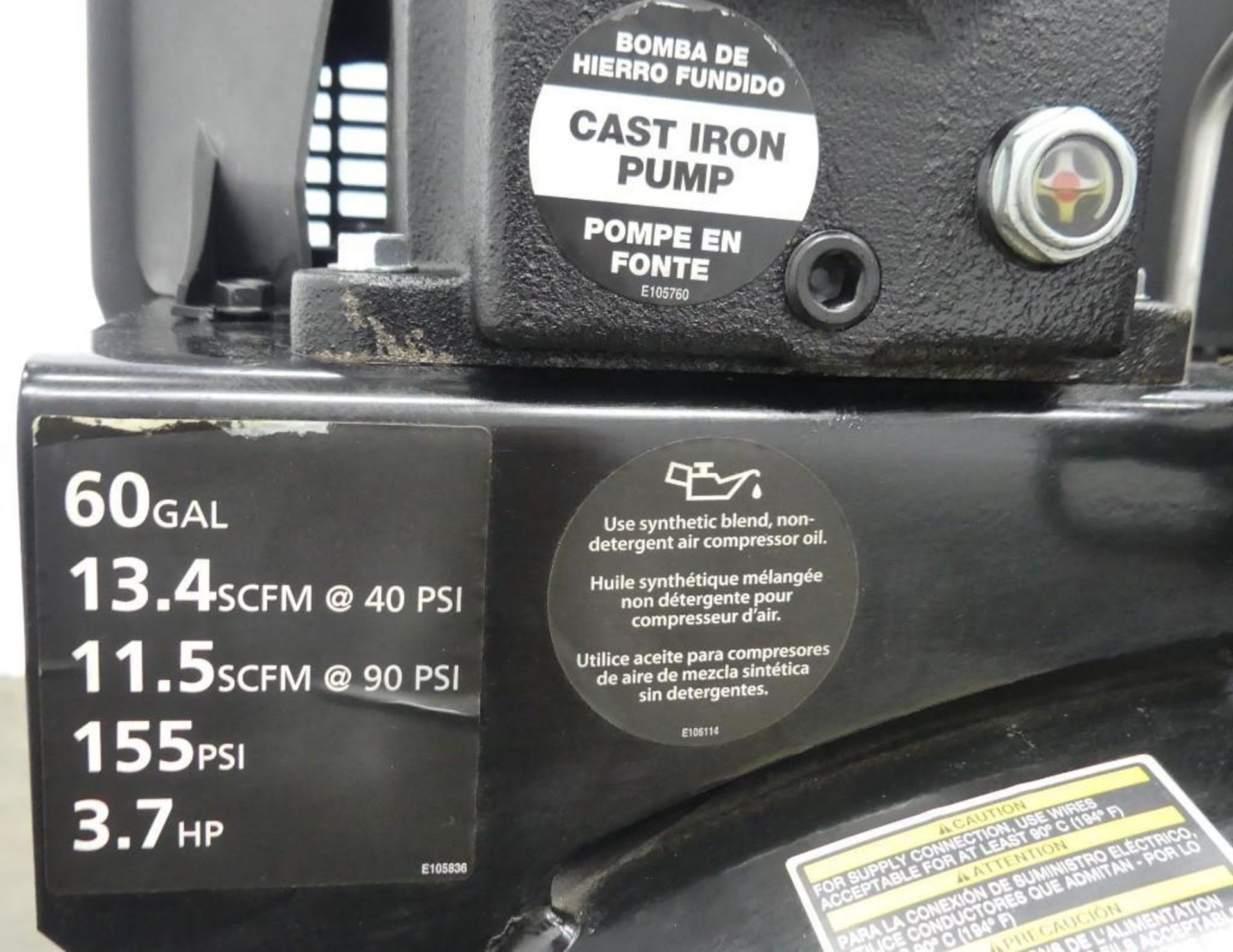 Husky 60 Gallon Air Compressor - Image 5 of 14