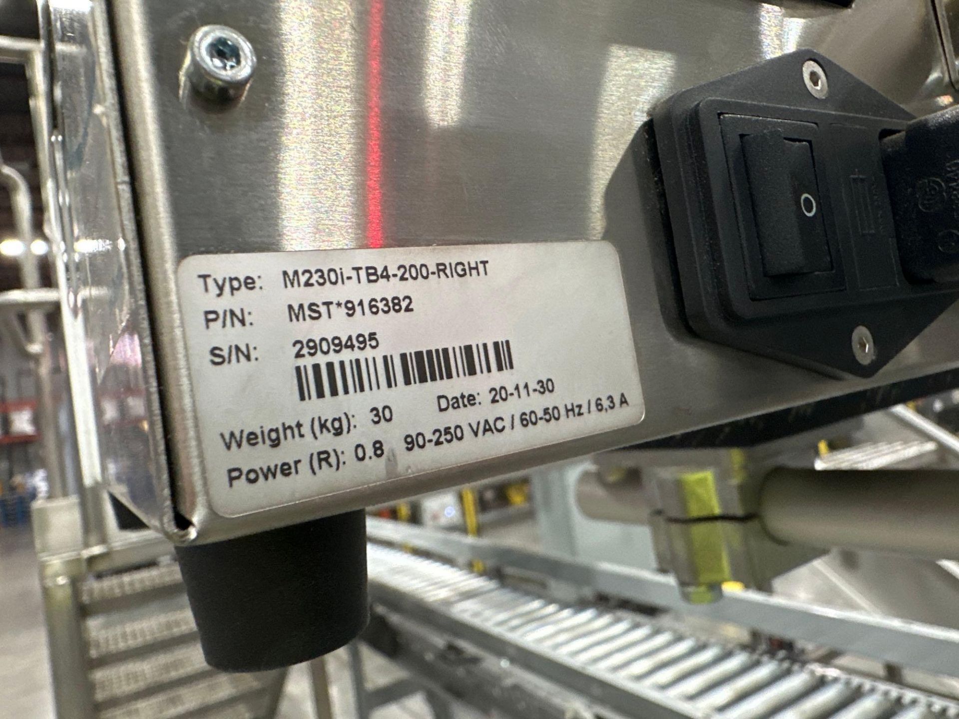 Domino M230i-TB4 Stainless Steel Print And Apply Pressure Sensitive Labeler - Image 12 of 14