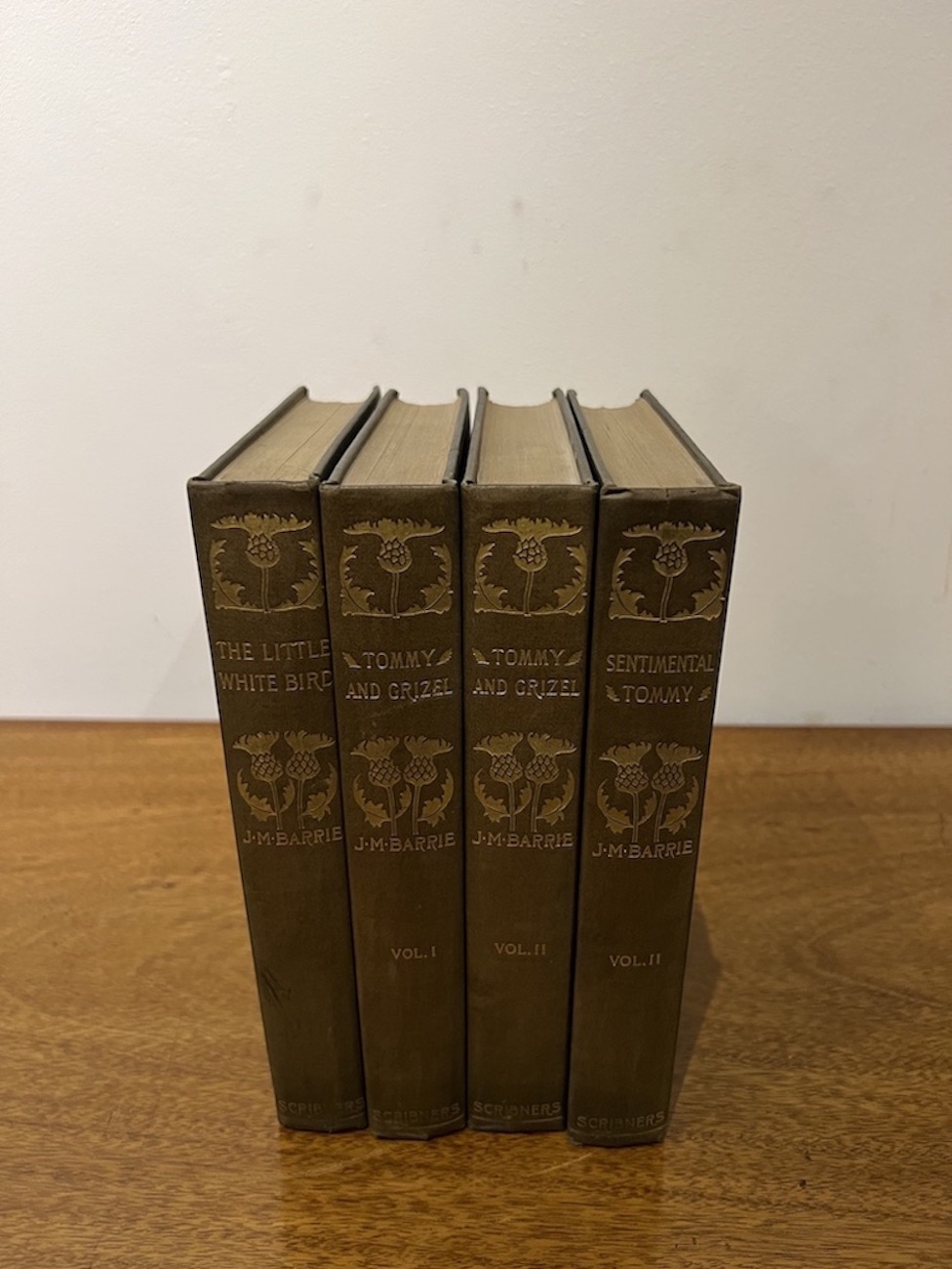 NO RESERVE: 4 volumes, The Novels, Tales, and Sketches of J. M. Barrie, 1917