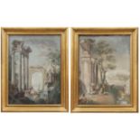 Attributed to Giovanni Paolo Panini (1691 - 1765), A pair of capriccios of Rome