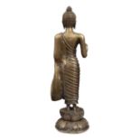 South Asian, 17th Century, Standing Buddha in a Teaching Position, Cast Metal