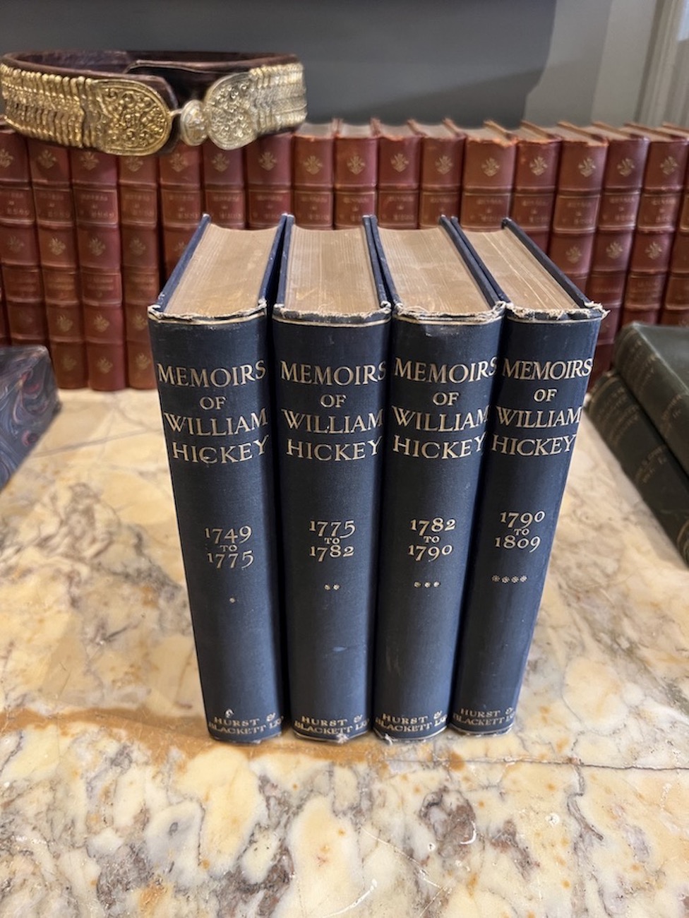 NO RESERVE: 4 volumes, Memoirs of William Hickey,