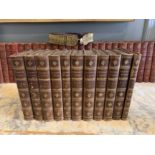 NO RESERVE: 11 volumes, Fielding's Works, edited by James P. Browne, 1871