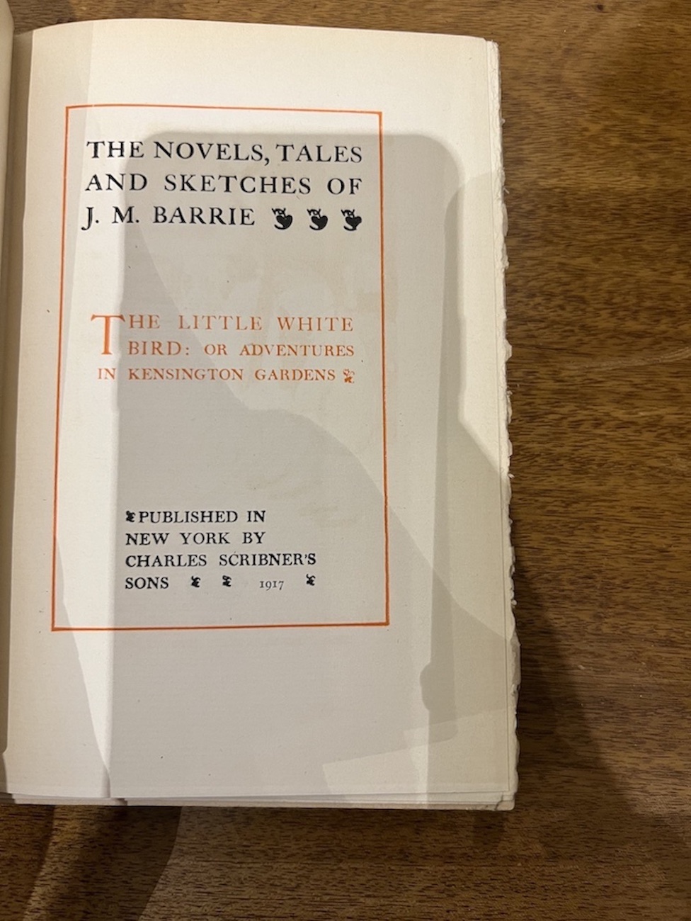 NO RESERVE: 4 volumes, The Novels, Tales, and Sketches of J. M. Barrie, 1917 - Image 3 of 3