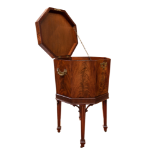 A 'Chippendale' mahogany lidded wine cooler