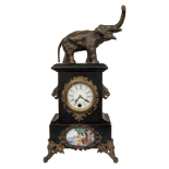 Mid 20th Century, elephant clock