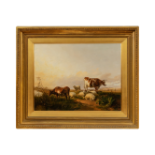Thomas Sidney Cooper (1803 - 1902), Cow and Sheep in a Landscape, 1865
