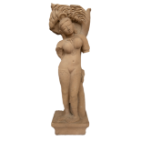 Central India, 10th - 13th Century, A sandstone carving of a celestial woman beneath a flowering bra